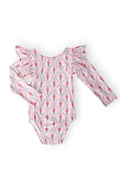 Mila & Rose ® Pink Nutcracker L/S Flutter Sleeve Leotard — main product shot
