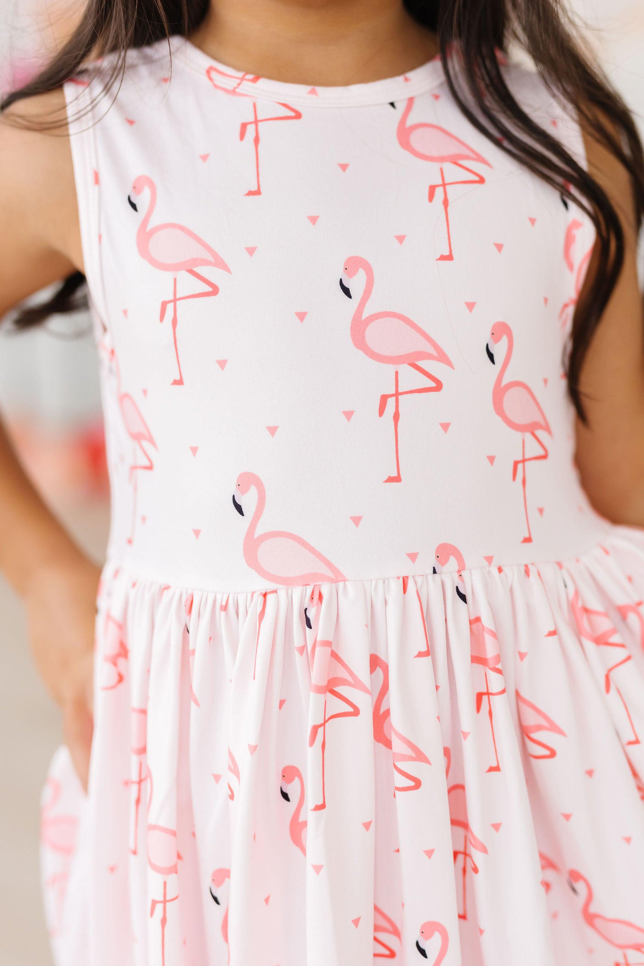 Mila & Rose ® Pink Paradise Tank Twirl Dress — detail close-up