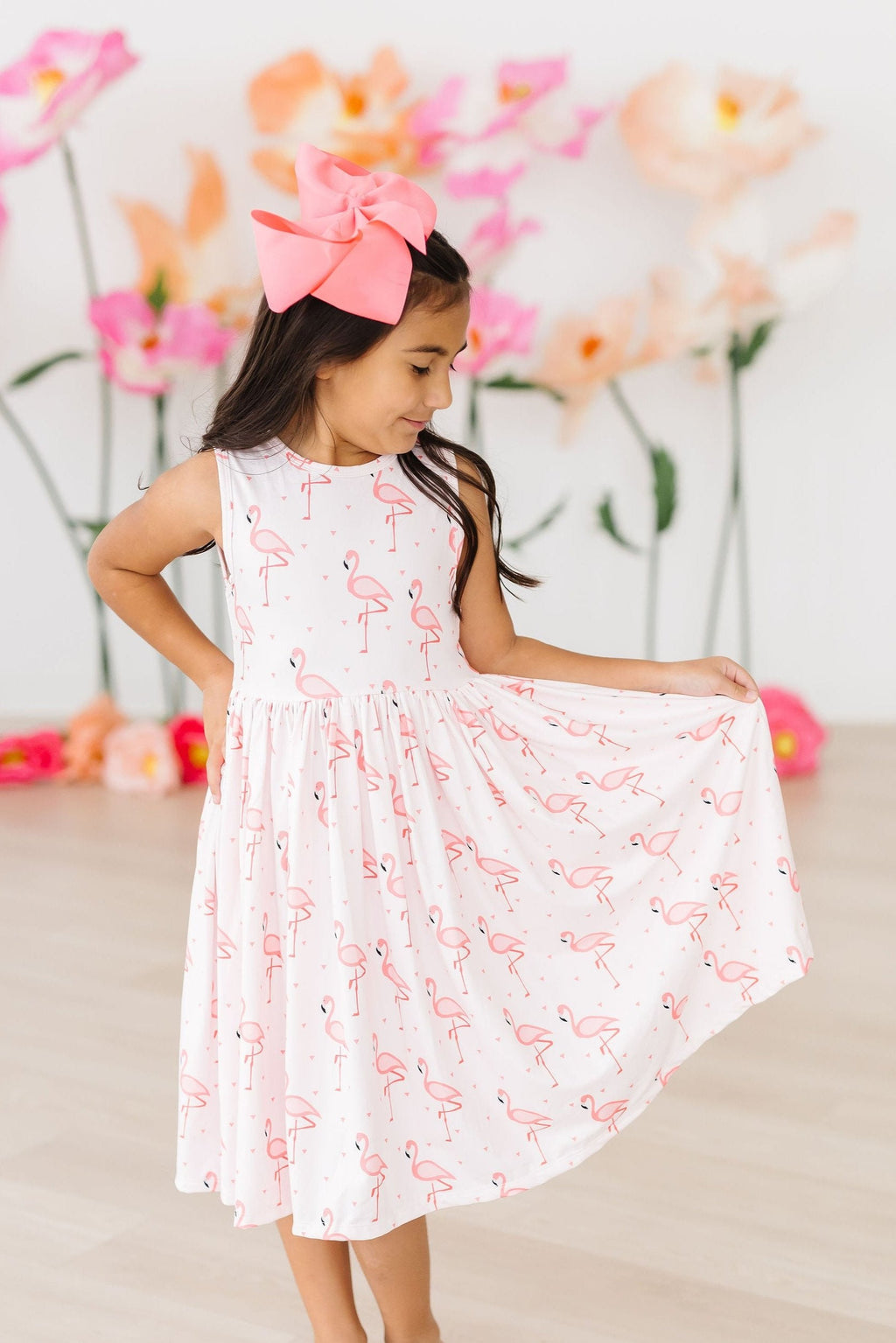 Mila & Rose ® Pink Paradise Tank Twirl Dress — lifestyle context
