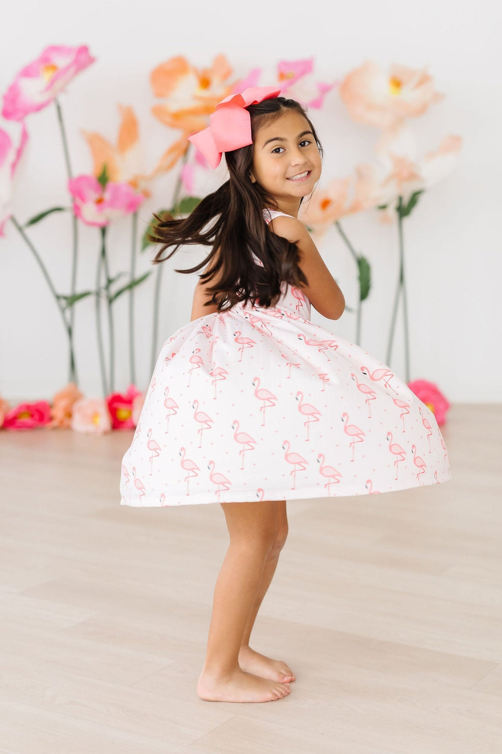 Mila & Rose ® Pink Paradise Tank Twirl Dress — back view