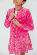 Mila & Rose ® Pink Velvet Sequin Jacket — main product shot
