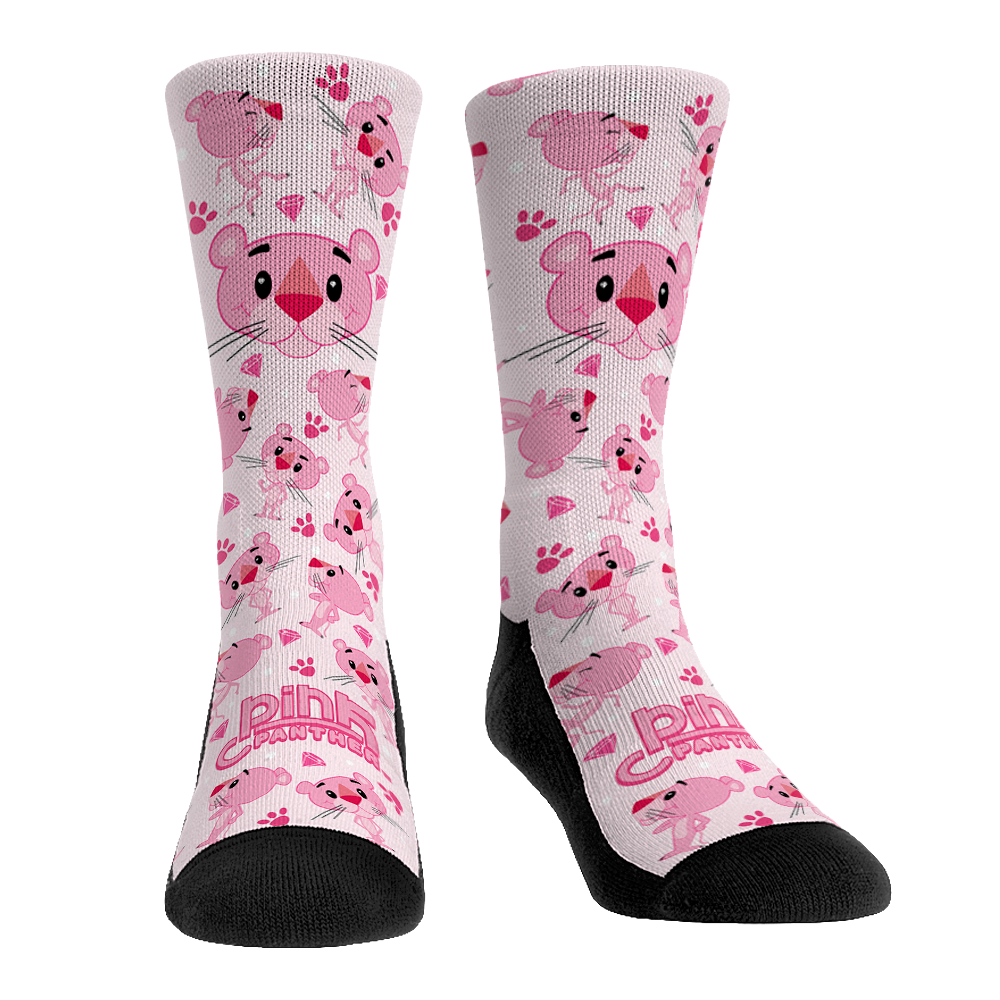 Rock 'Em Socks Rock 'Em Socks Pink Panther - Chibi Panther All-Over — main product shot