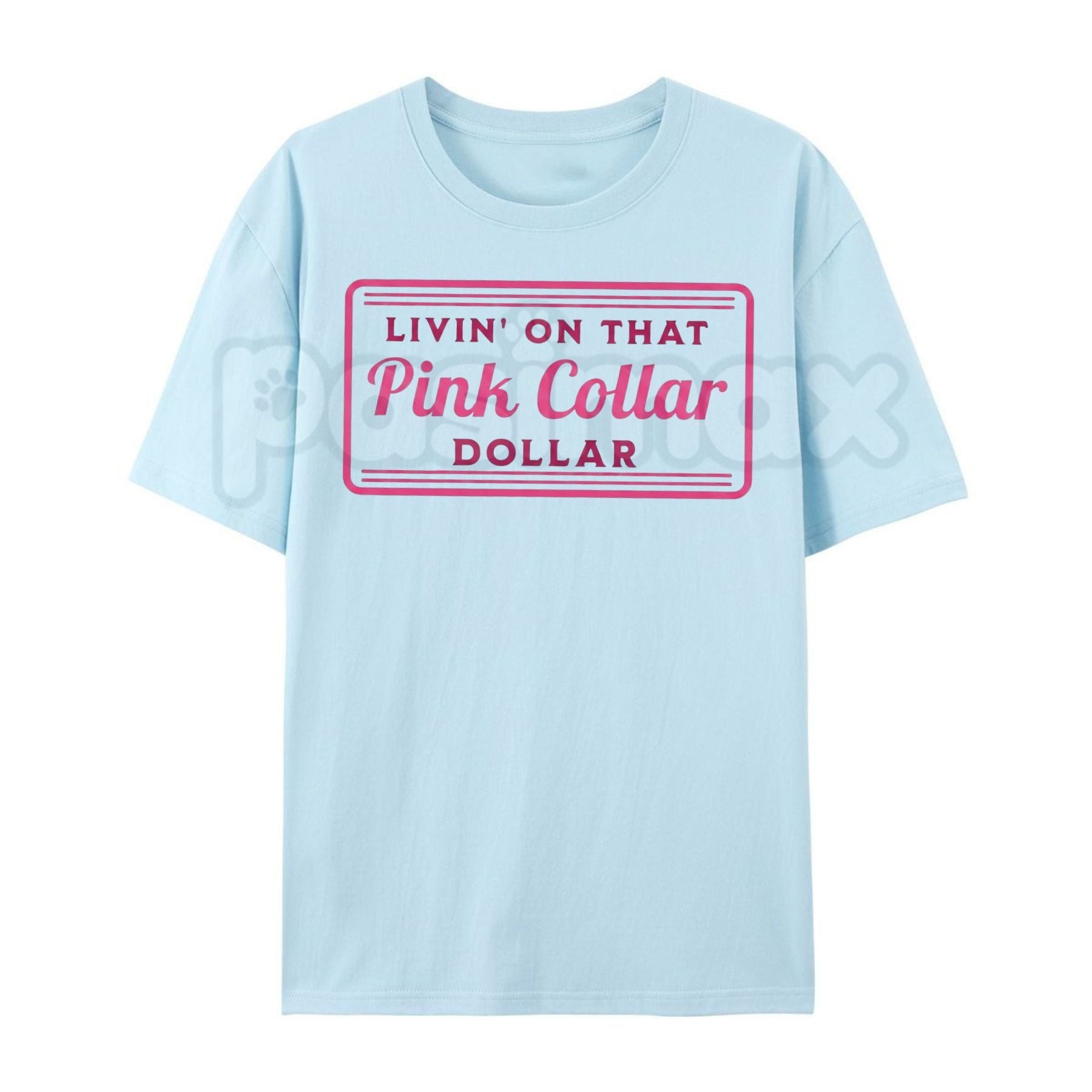 "Pink Collar Dollar" Western Graphic T-Shirt – Retro Marquee Sign Hot Pink Tee, Premium 100% Cotton Desert Rodeo Top, Soft Lived-In Heavyweight Cowgirl Hustle Shirt, Made in USA