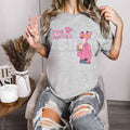 Pink Panther Bubble Tea Graphic T-Shirt – Cute Boba Cartoon Unisex Cotton Tee