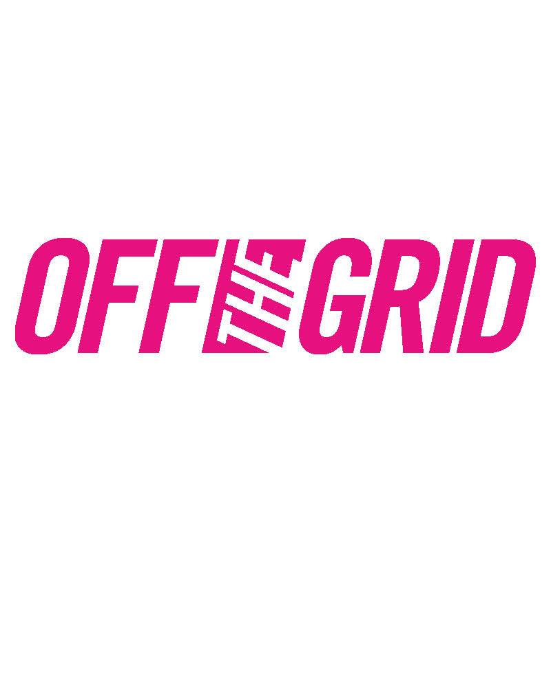 Off The Grid Surplus OFF THE GRID Solid Logo Decal - 7 Colors — size reference