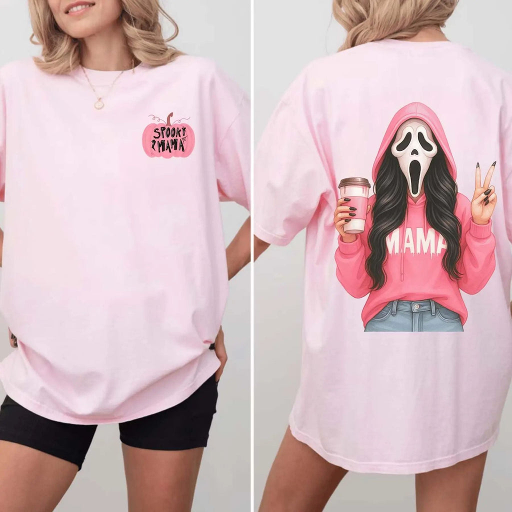 Pasimax Pink Spooky Mama Halloween T-Shirt — main product shot
