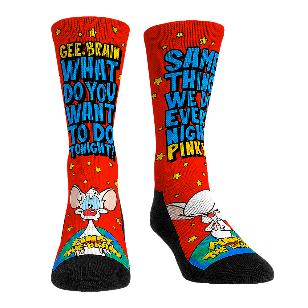 Rock 'Em Socks Rock 'Em Socks Pinky and the Brain - World Domination — main product shot