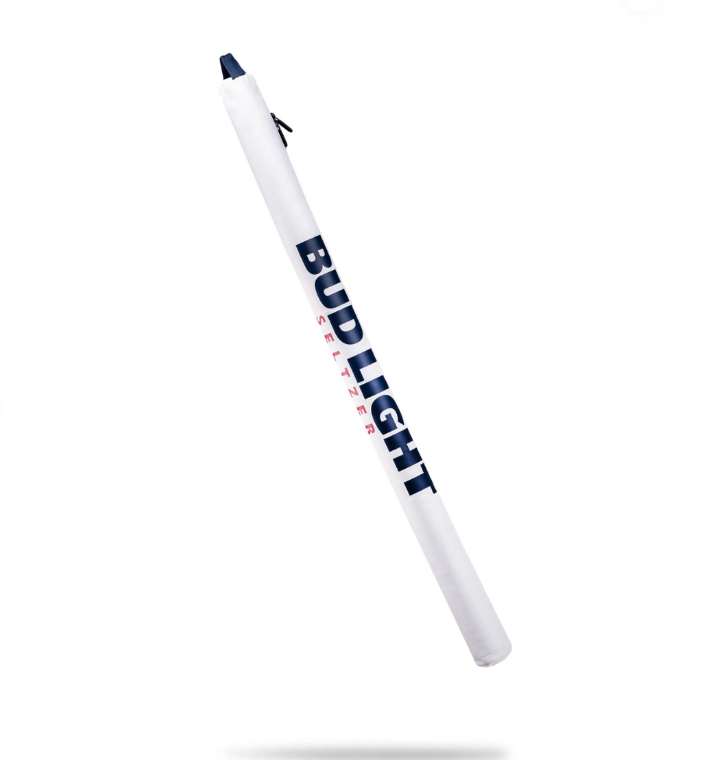 Pins and Aces Seltzer Sleeve - White — alternative angle
