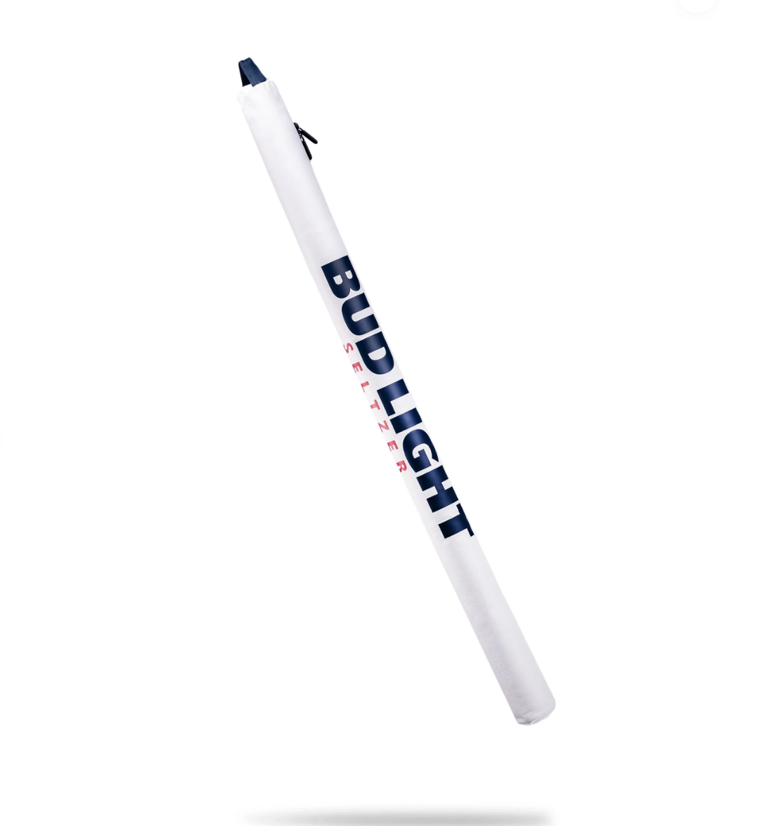 Pins and Aces Seltzer Sleeve - White — alternative angle