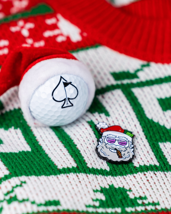 Santa the Degenerate Ball Marker – Pins and Aces, view 3