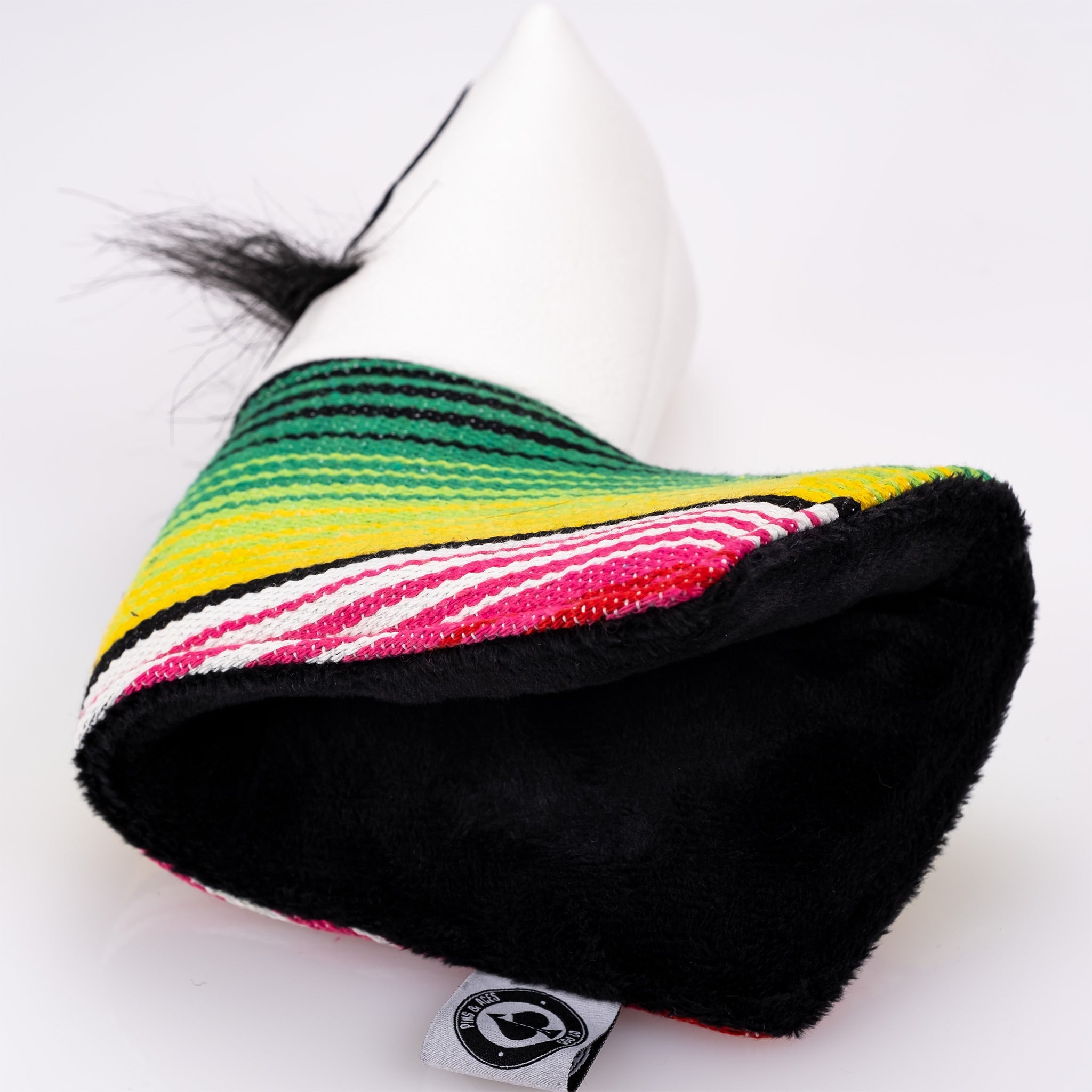 Pins and Aces Mustache Sugar Skull - Blade Putter Cover White — packaging