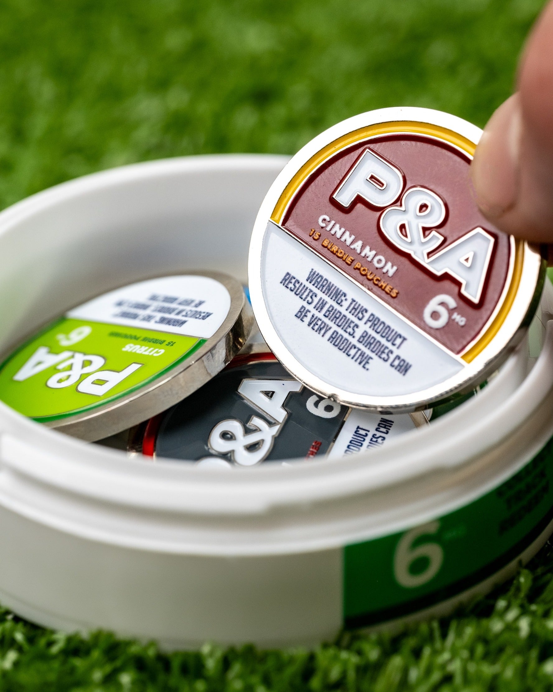 Pins and Aces 6 Milly - Cinnamon Ball Marker — lifestyle context