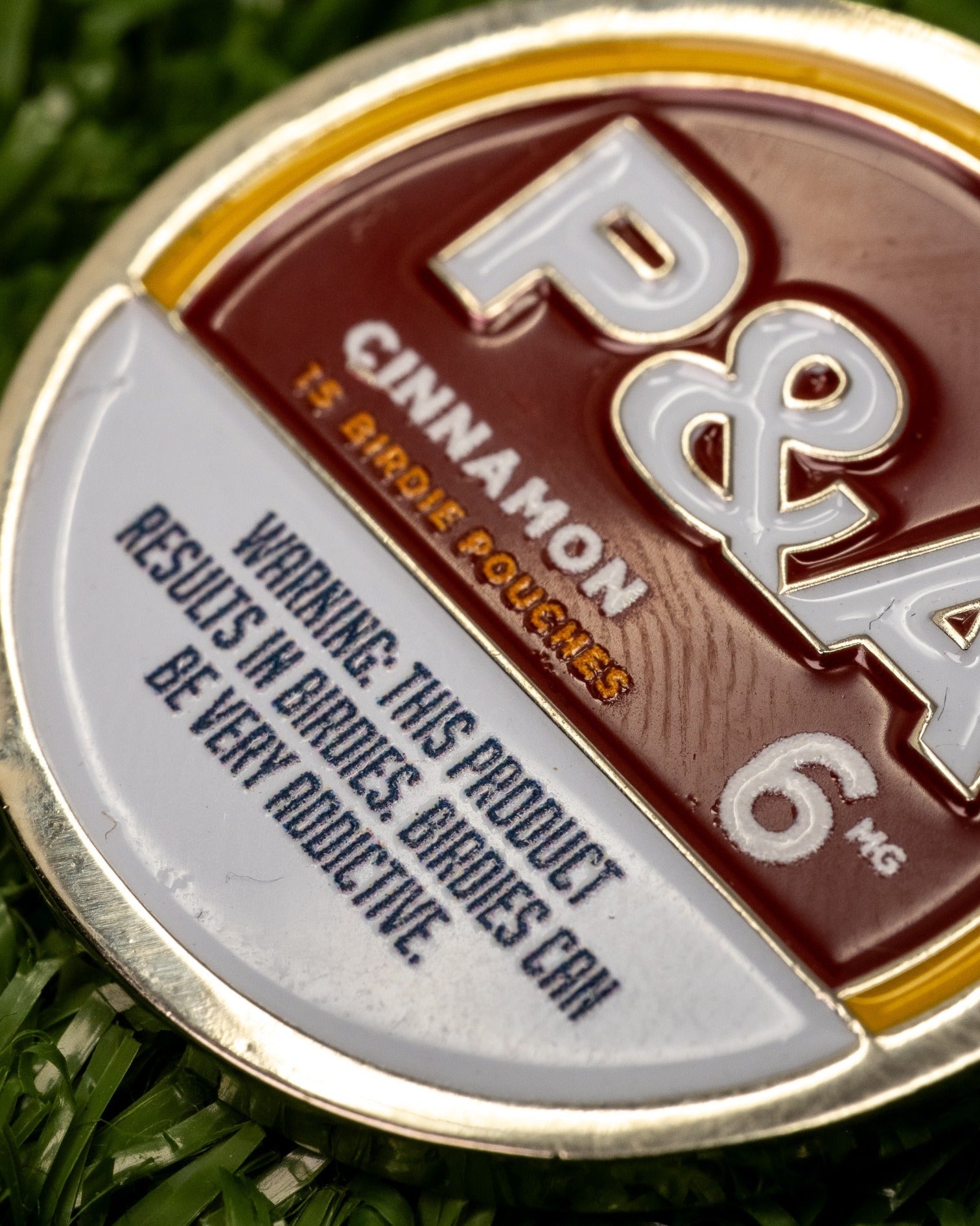 Pins and Aces 6 Milly - Cinnamon Ball Marker — side view