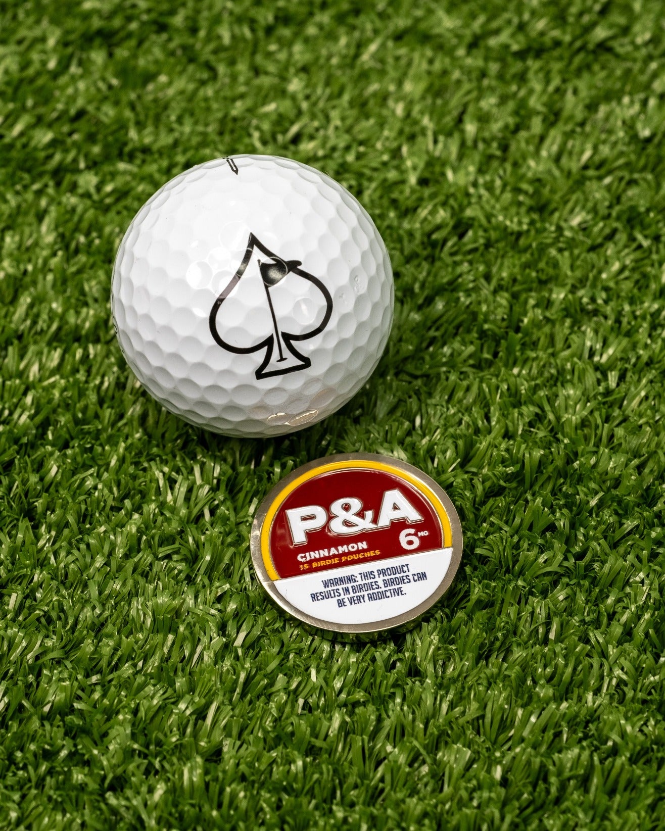 Pins and Aces 6 Milly - Cinnamon Ball Marker — back view