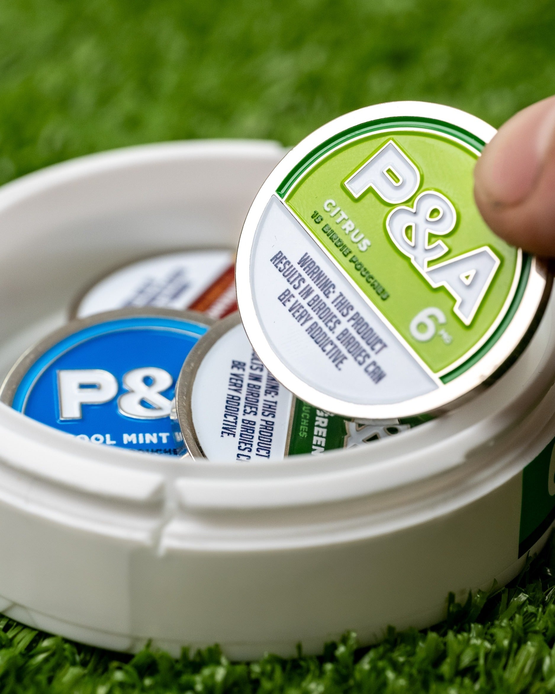 Pins and Aces 6 Milly - Citrus Ball Marker — lifestyle context
