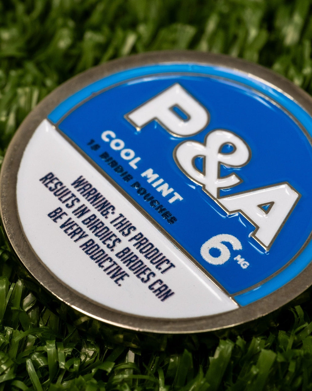 Pins and Aces 6 Milly - Cool Mint Ball Marker — side view