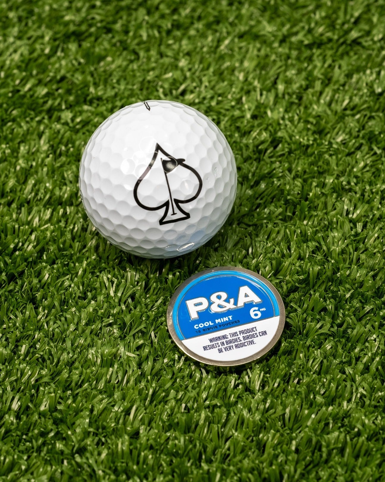 Pins and Aces 6 Milly - Cool Mint Ball Marker — back view