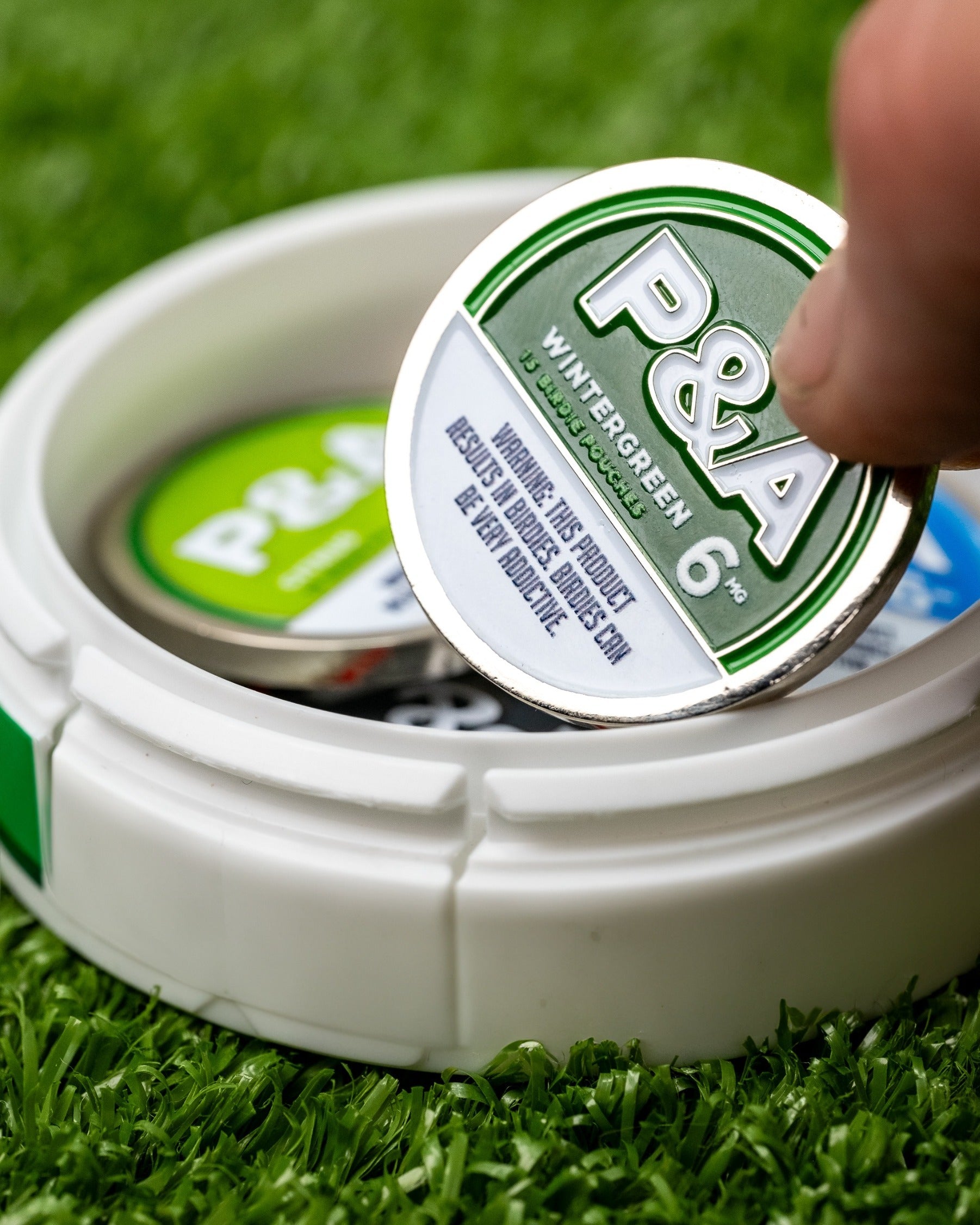 Pins and Aces 6 Milly - Wintergreen Ball Marker — lifestyle context