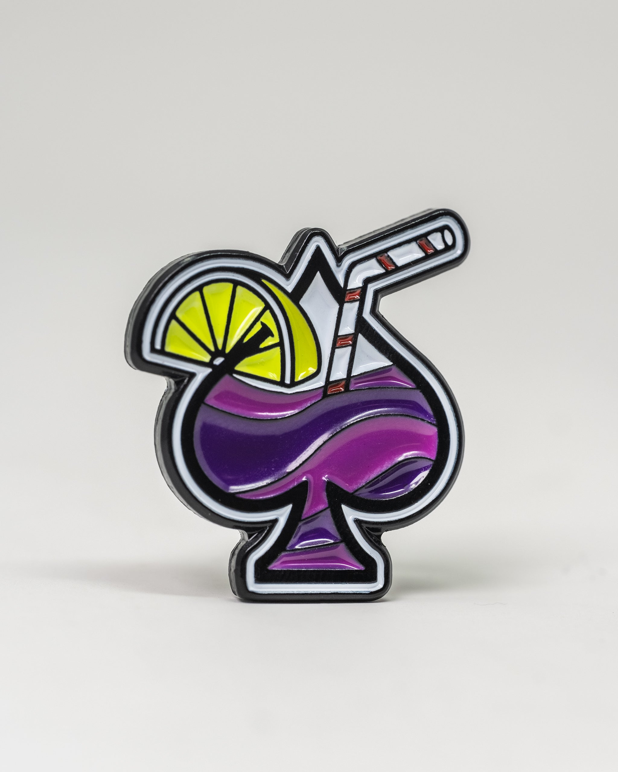 Pins and Aces Transfusion Spade Ball Marker — back view