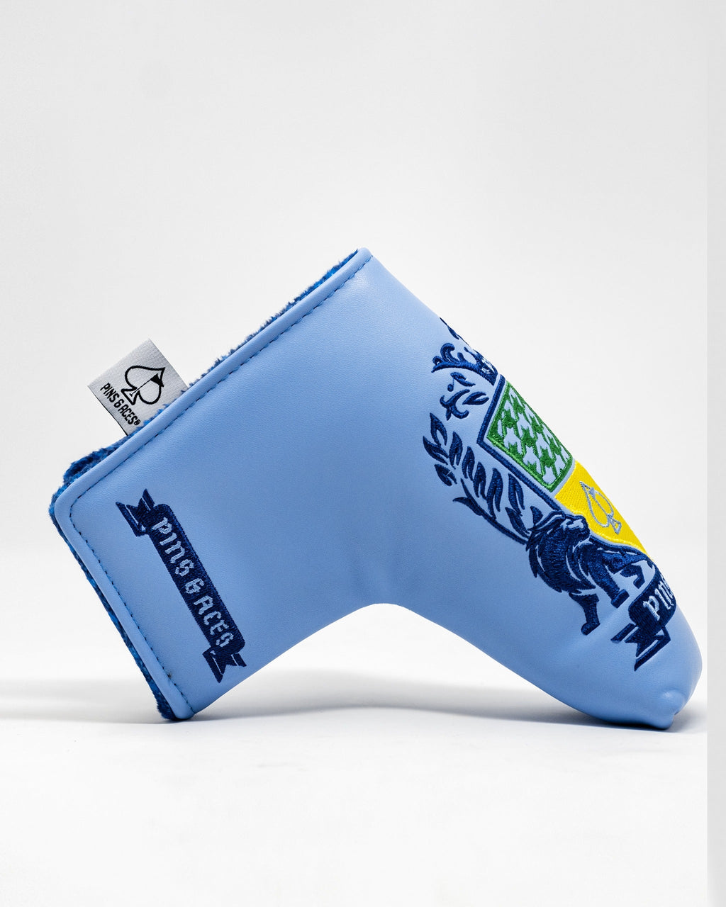 Pins and Aces Coat of Arms - Blade Putter Cover — fabric or material detail