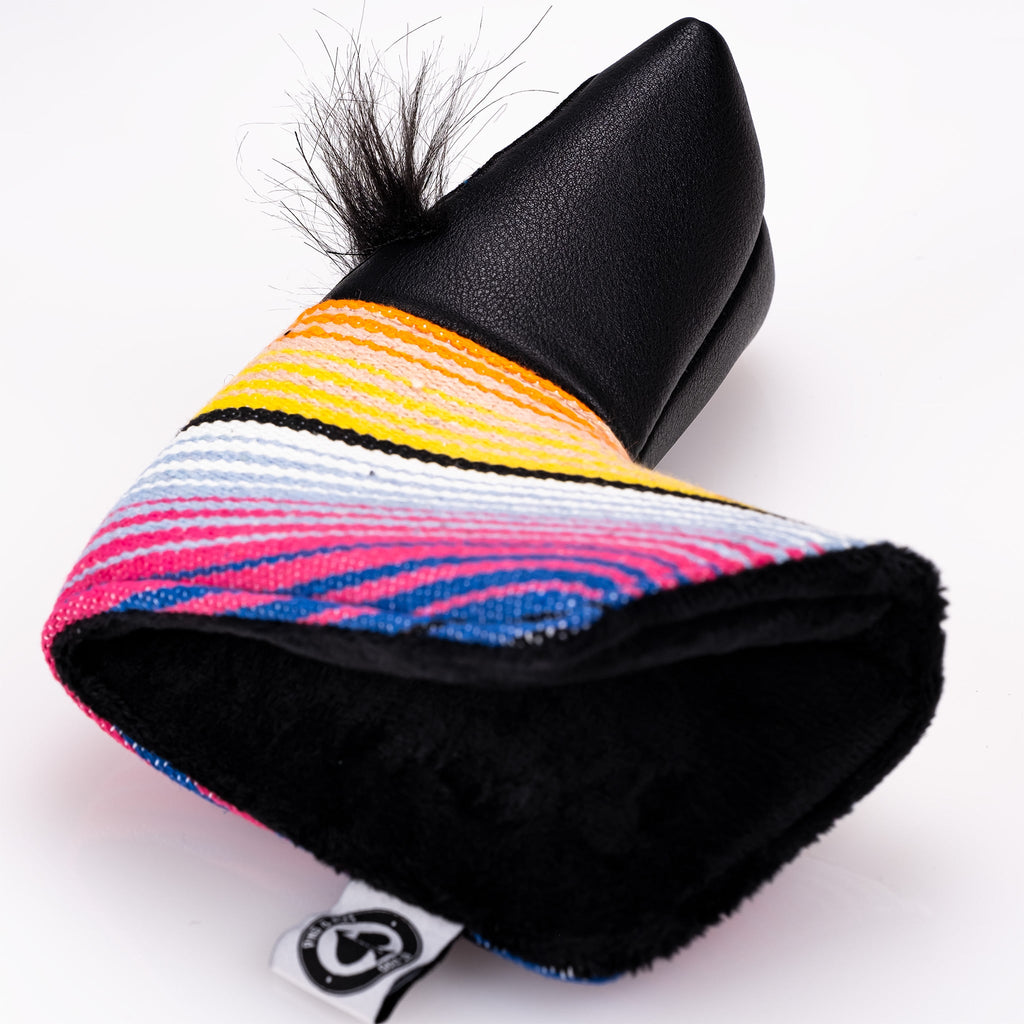 Mustache Sugar Skull - Blade Putter Cover Black – Pins and Aces, view 3