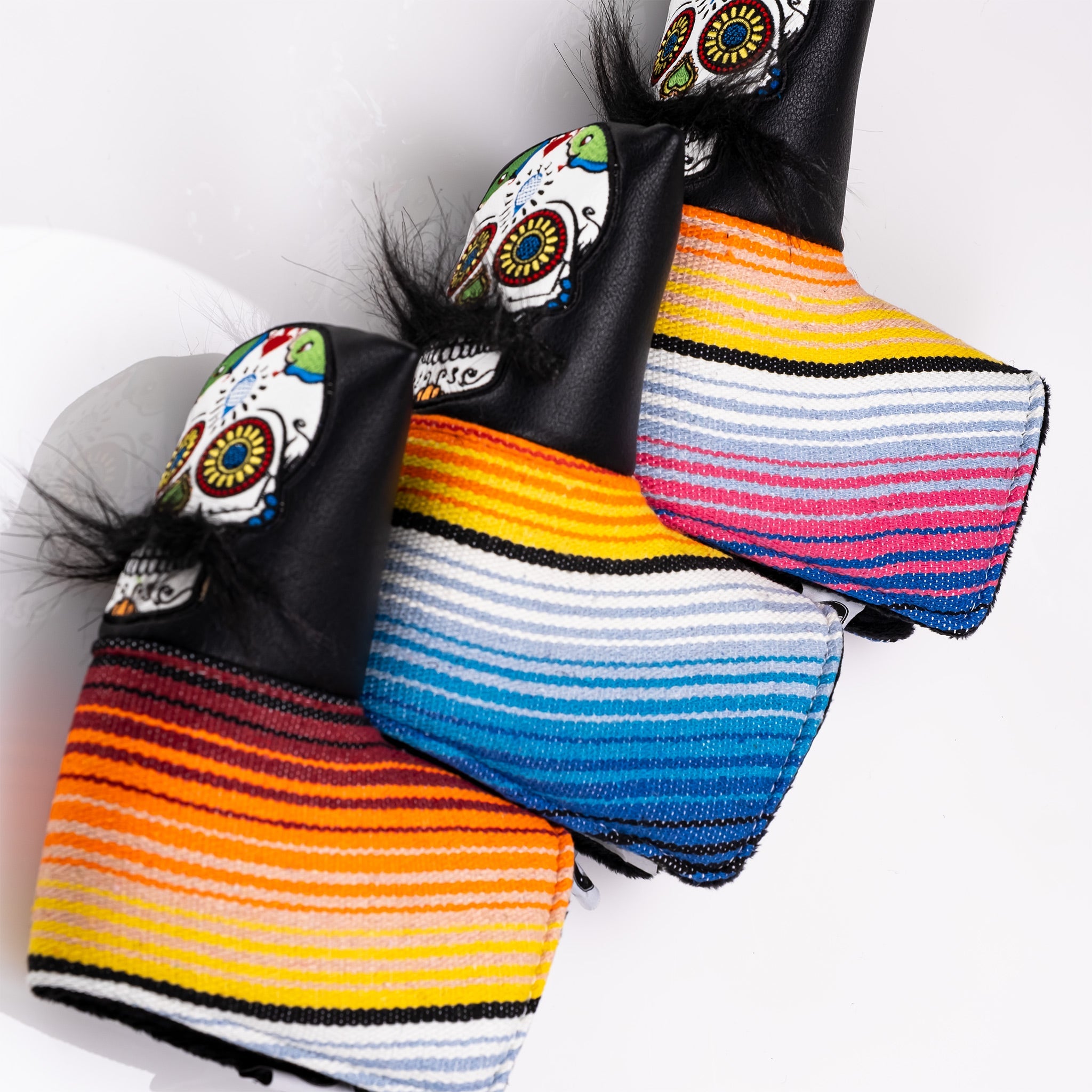 Mustache Sugar Skull - Blade Putter Cover Black – Pins and Aces, view 7