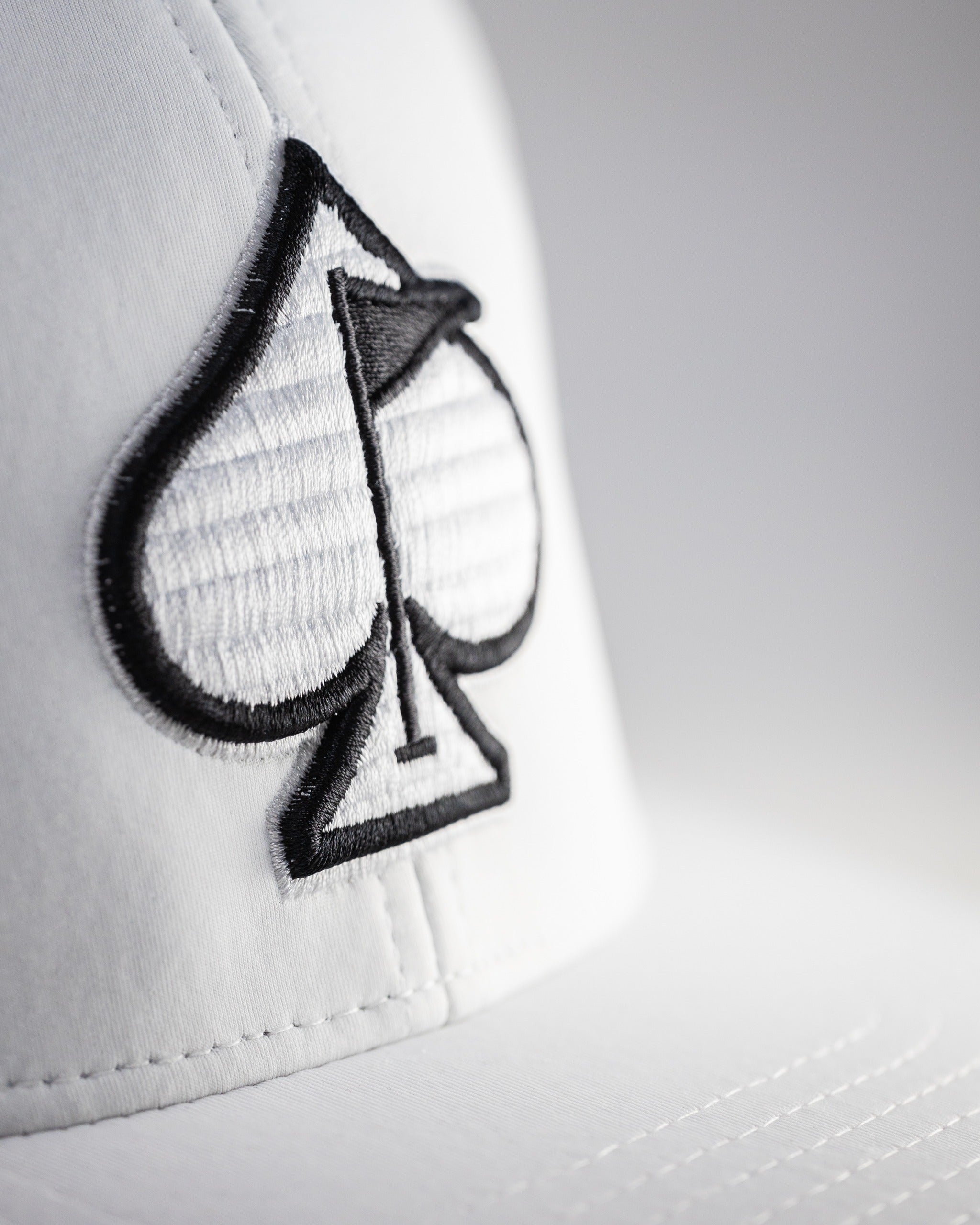 Pins and Aces Performance Spade Hat - White — alternative angle
