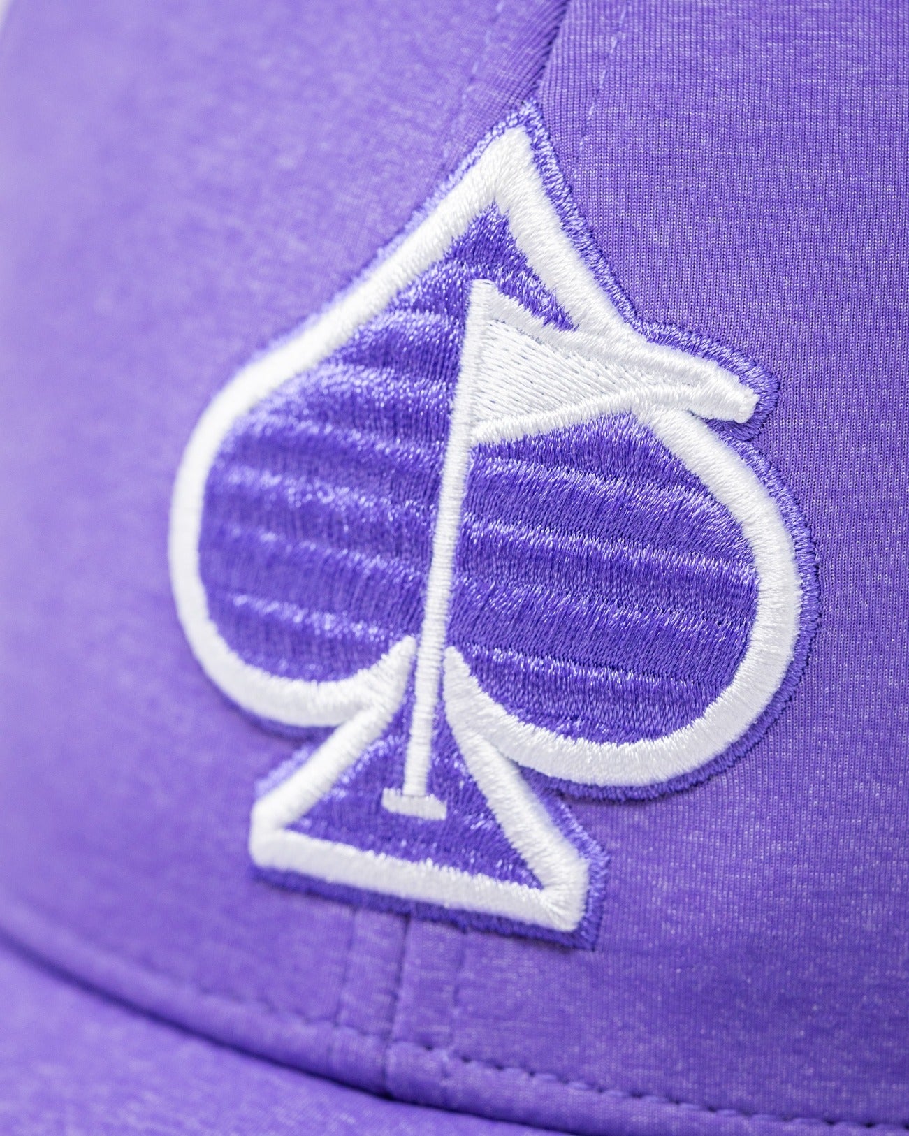 Pins and Aces Performance Spade Hat - Lavender — in-use photo