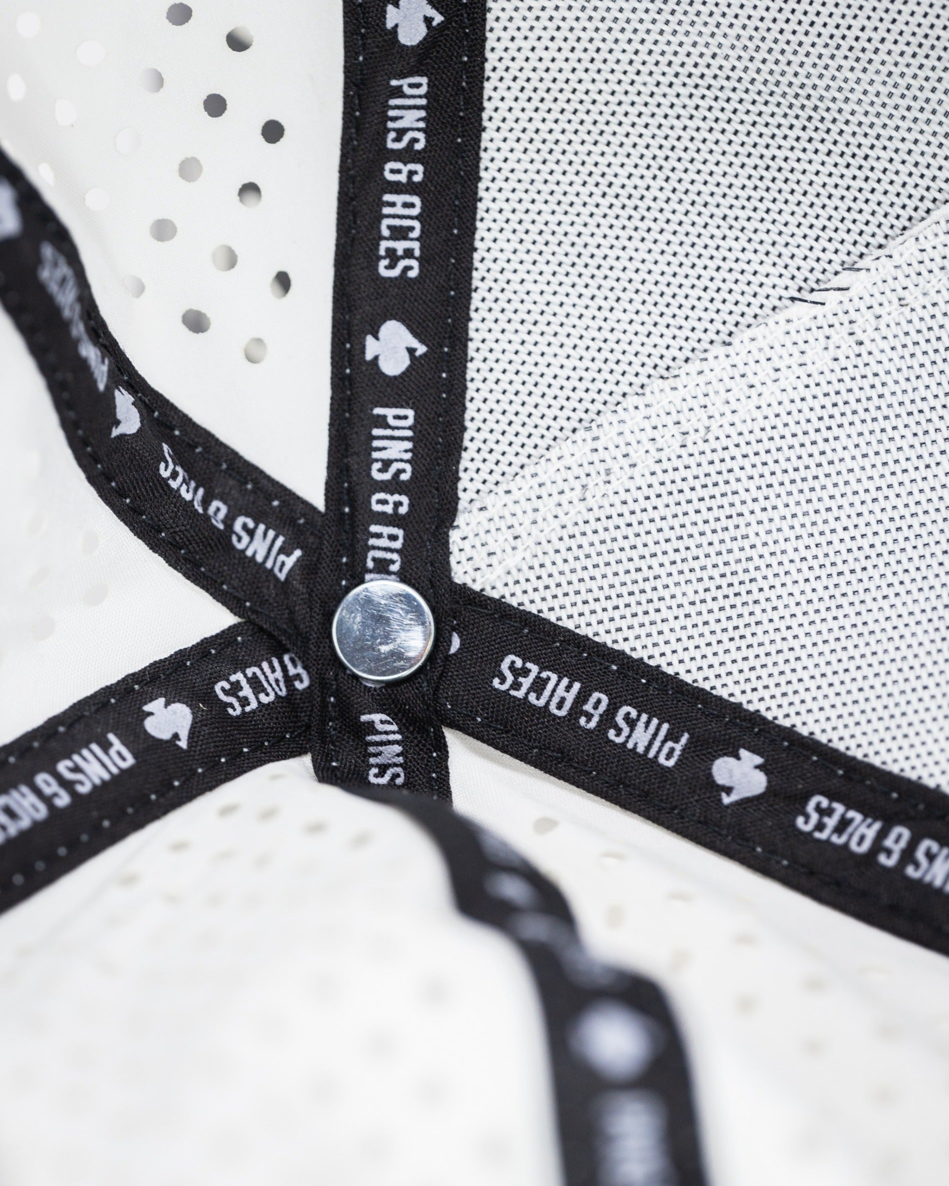 Pins and Aces Perforated Rope Hat - White — lifestyle context