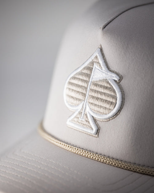 Perforated Rope Hat - Bone – Pins and Aces, view 2