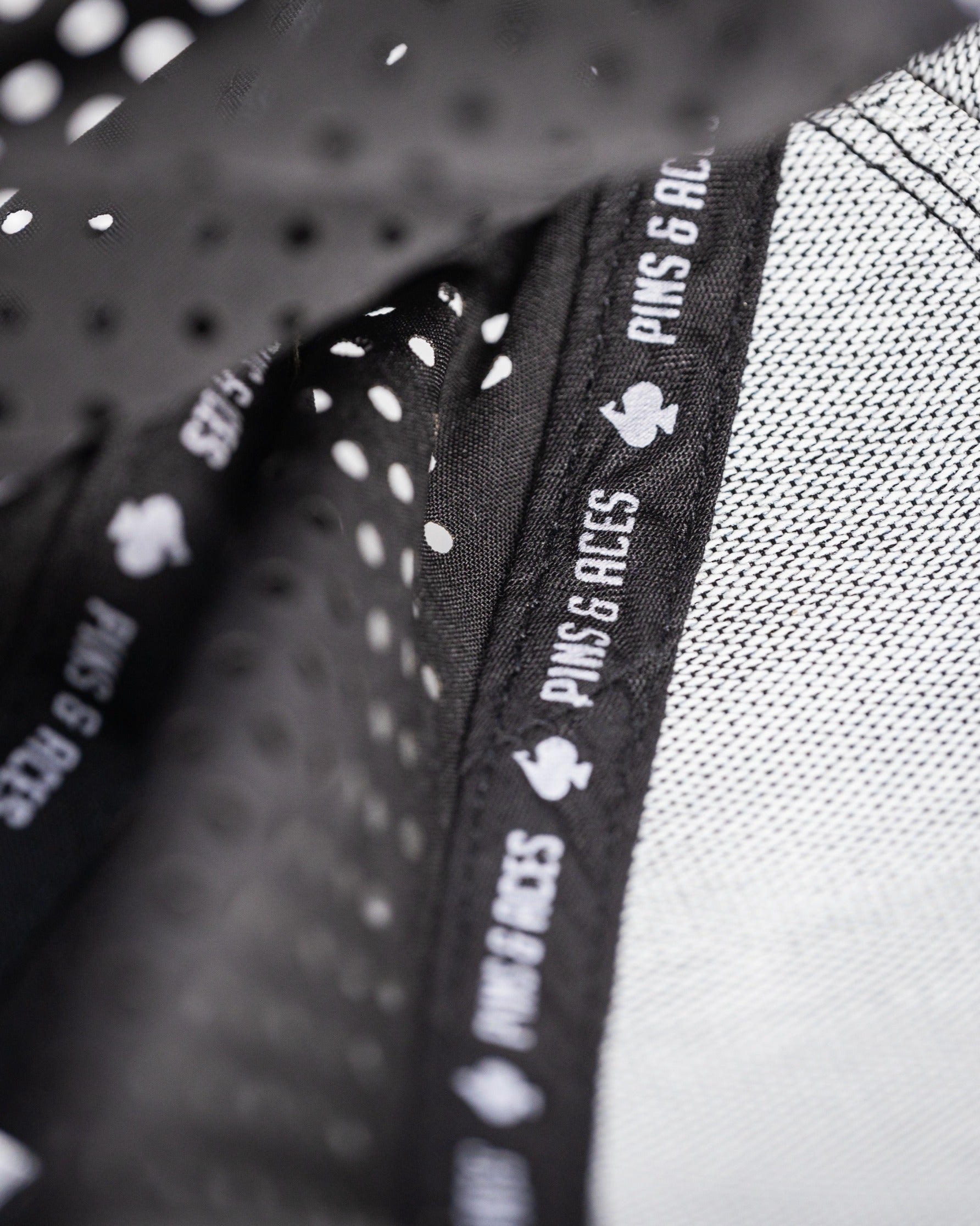 Pins and Aces Perforated Rope Hat - Black — side view