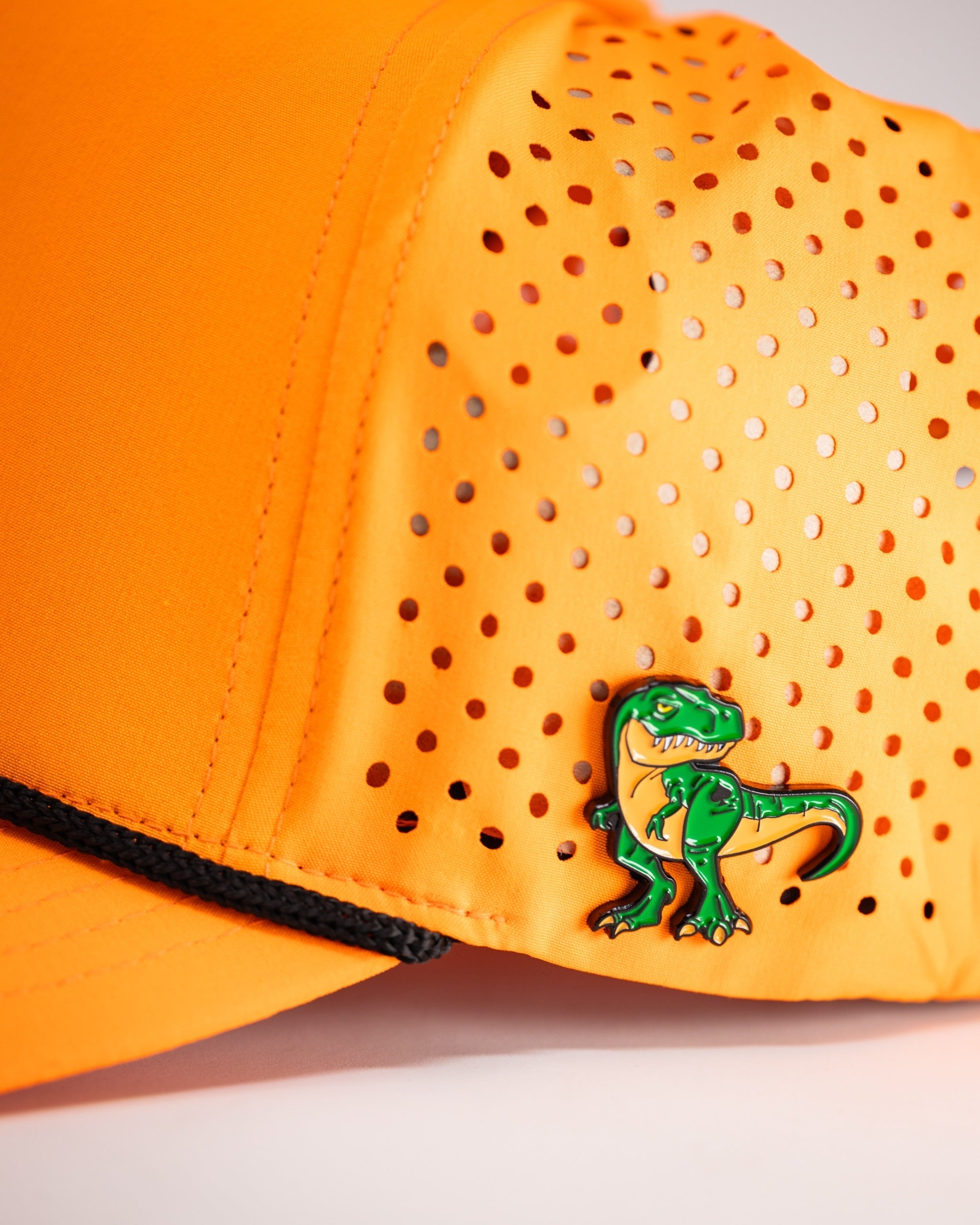 Pins and Aces Perforated Rope Hat - Highlighter Orange — lifestyle context