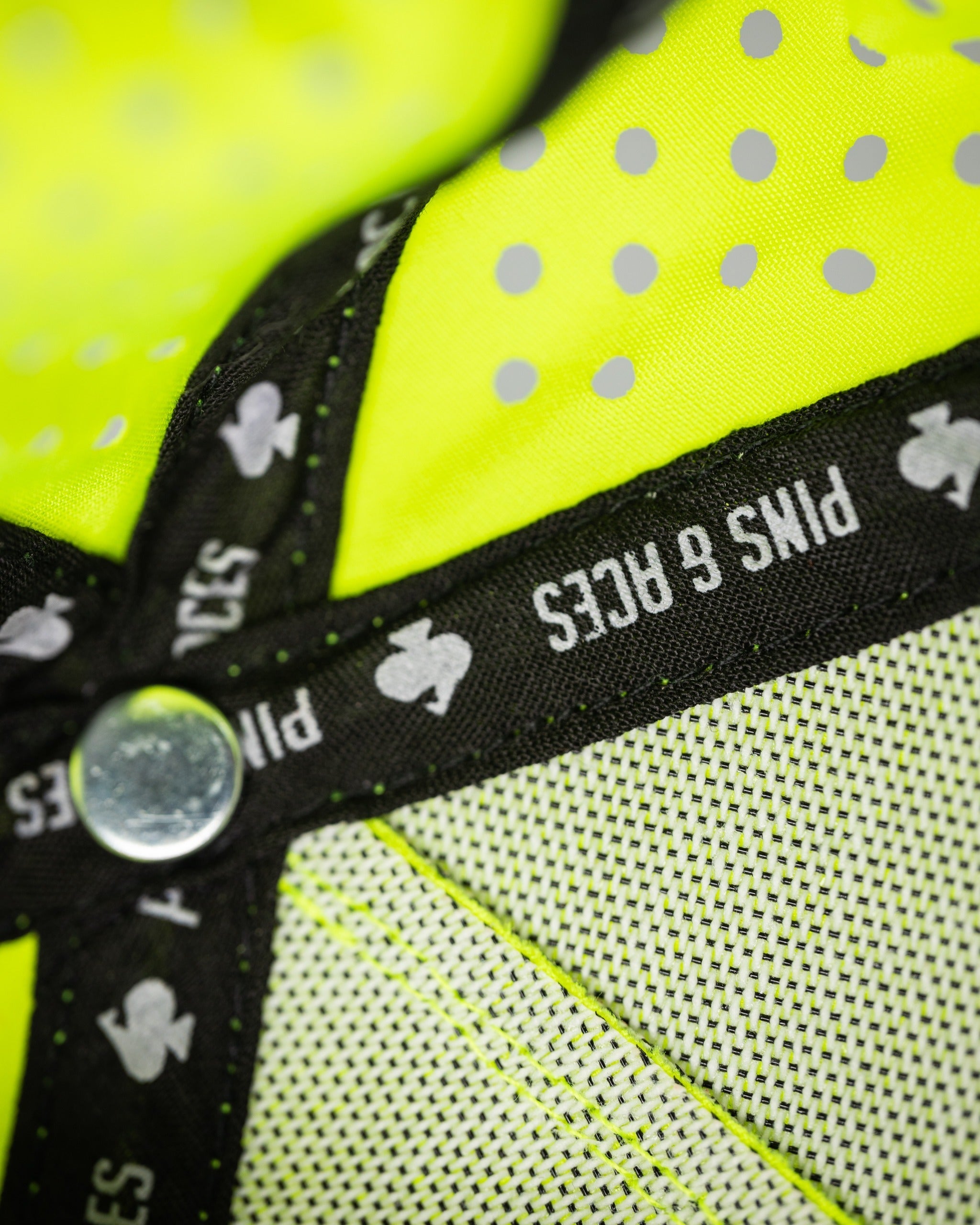 Pins and Aces Perforated Rope Hat - Highlighter Yellow — side view