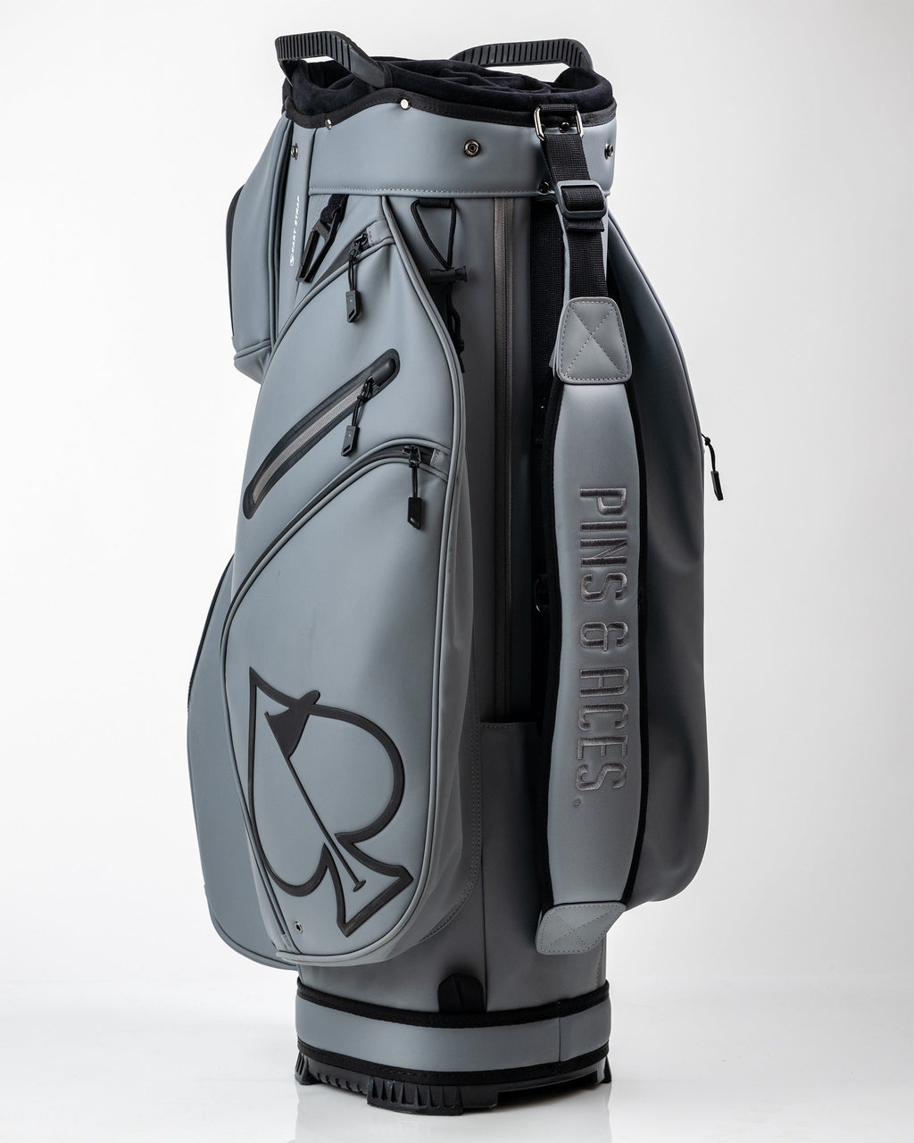 Pins and Aces Player Preferred™ Cart Bag - Flat Ash — side view