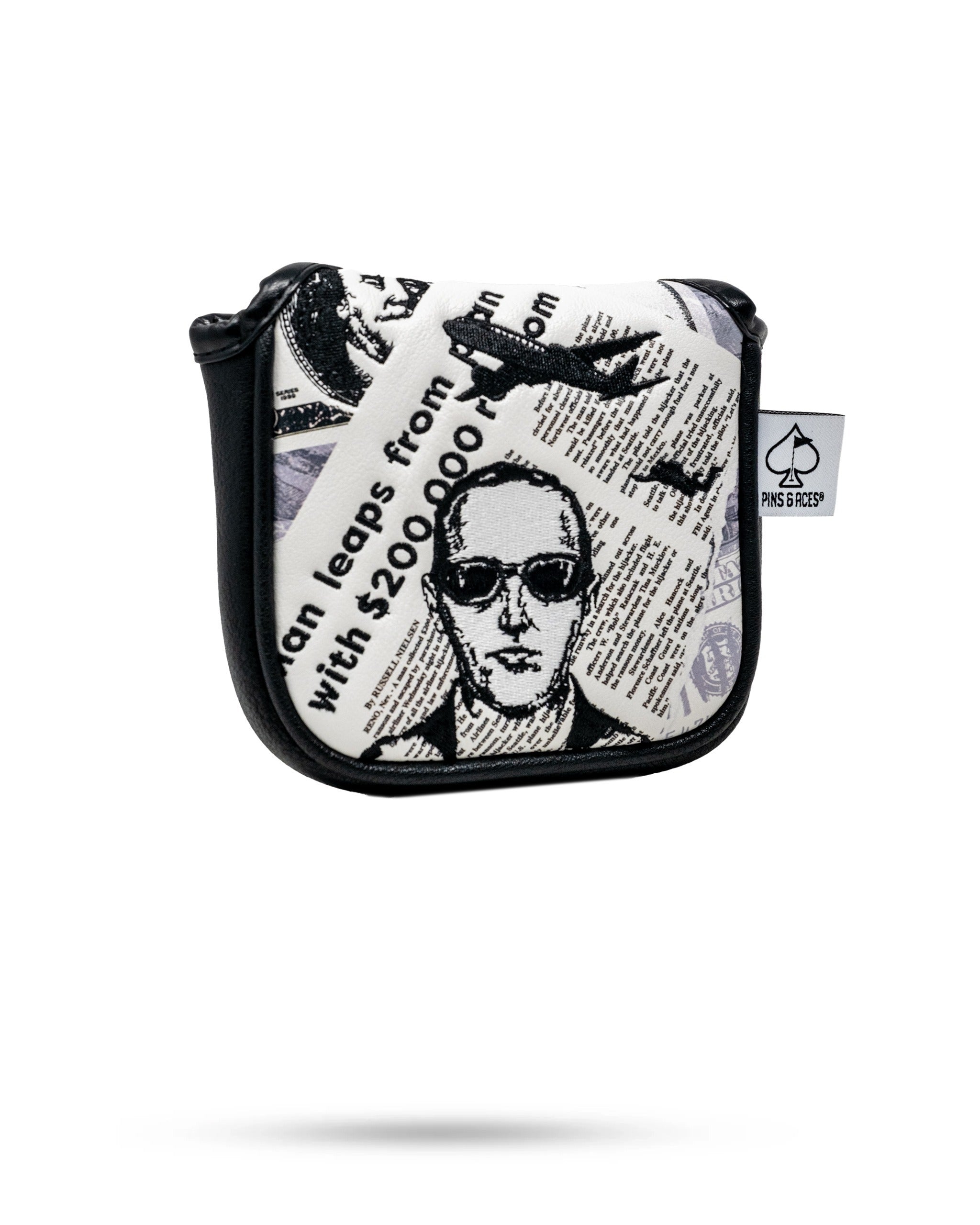 Pins and Aces D.B. Cooper - Mallet Putter Cover — detail close-up