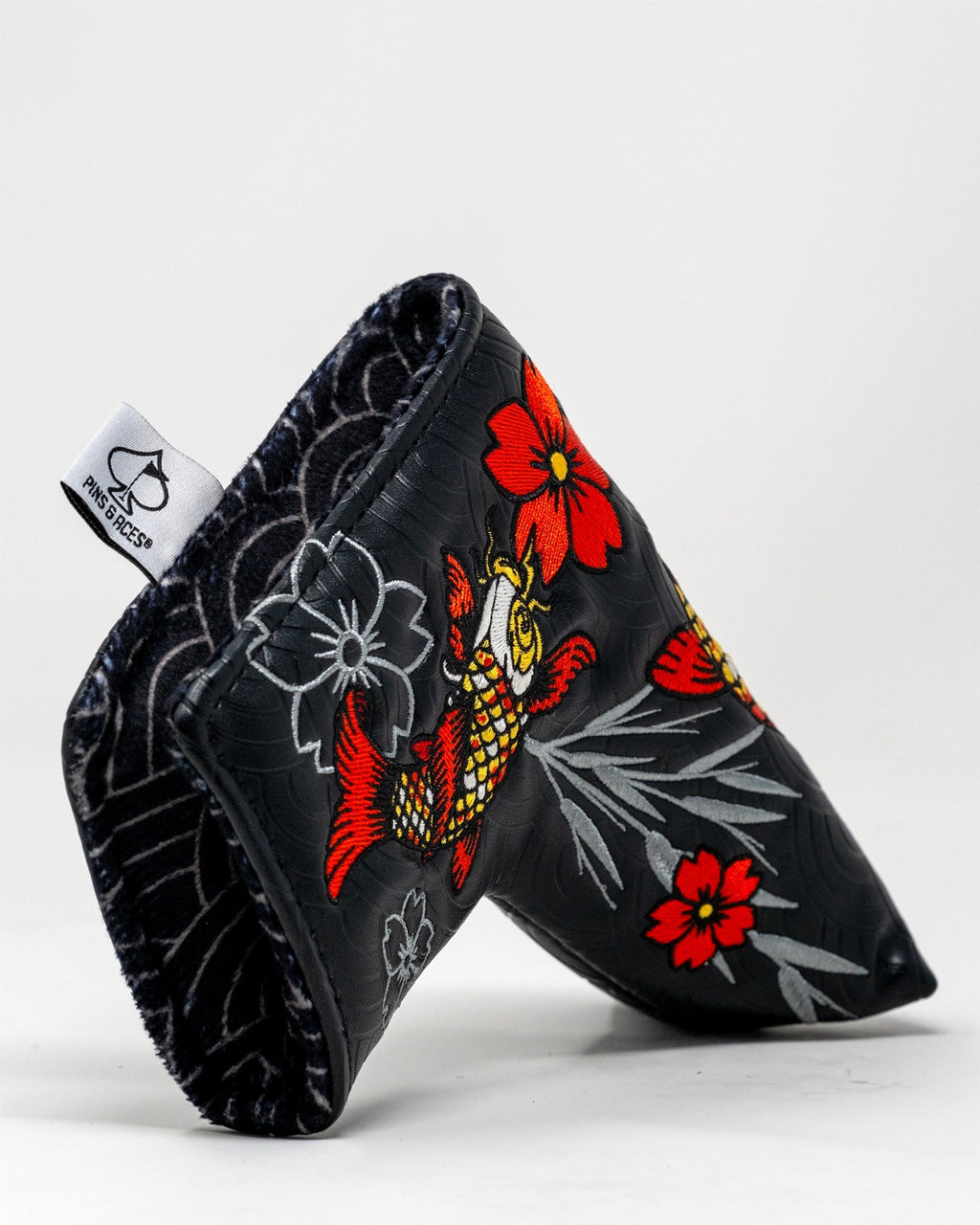 Pins and Aces Koi Flow - Blade Putter Cover — back view