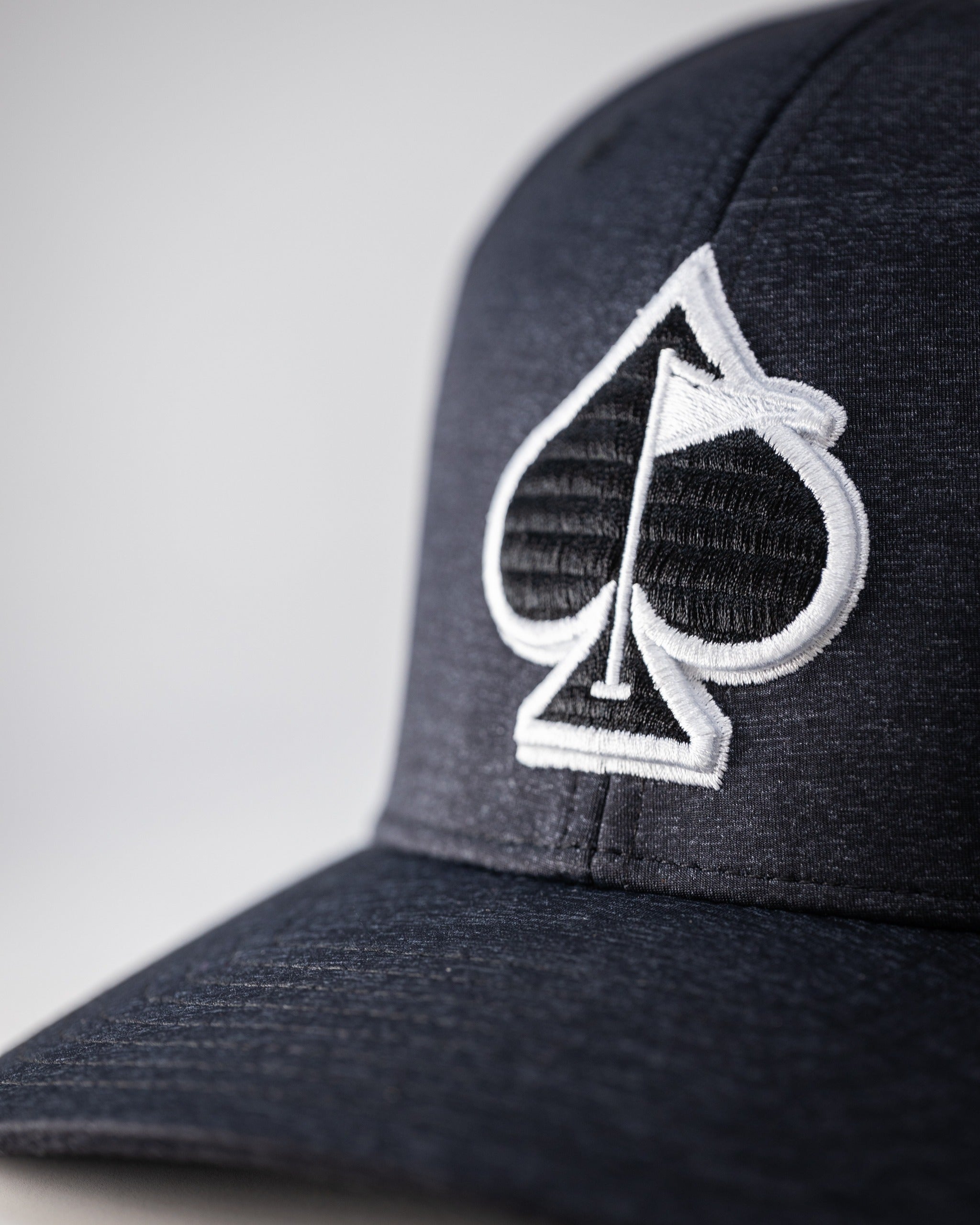 Pins and Aces Performance Spade Hat - Charcoal — alternative angle