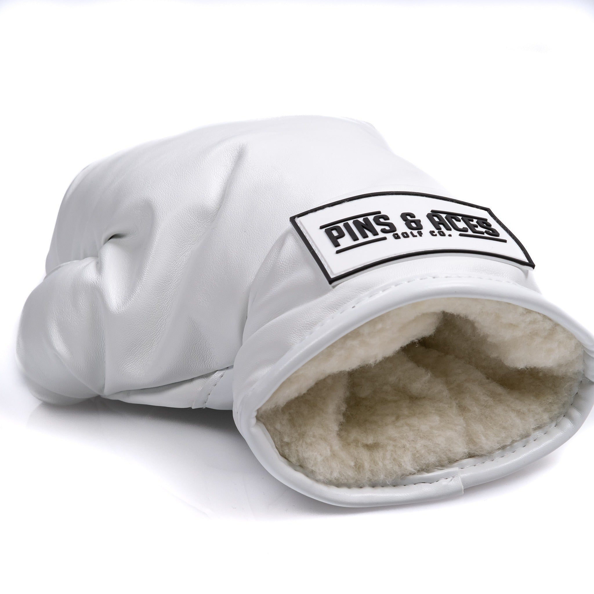 Pins and Aces Boxing Glove White - Fairway Cover — back view