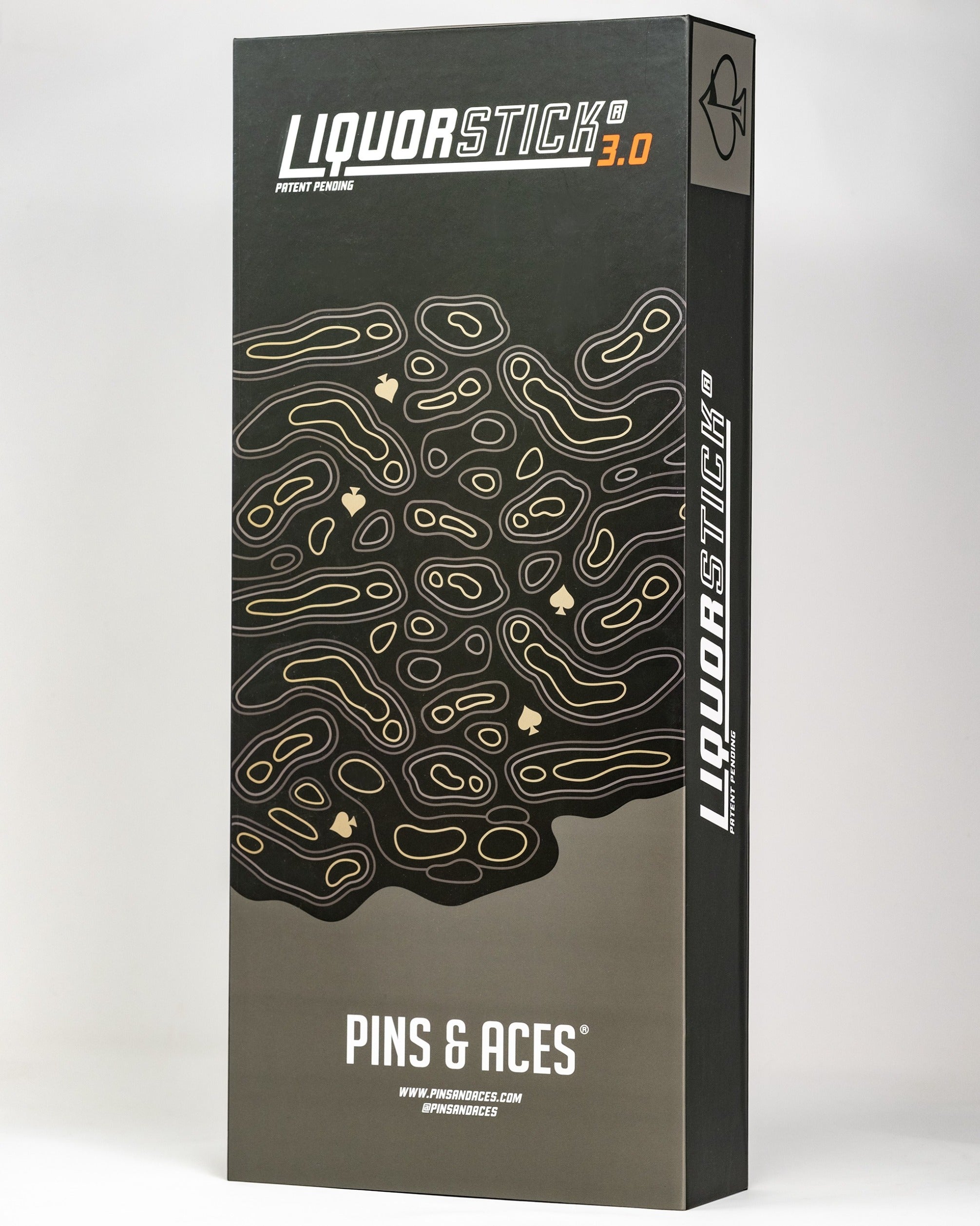Pins and Aces LiquorStick® 3.0 - Black — size reference