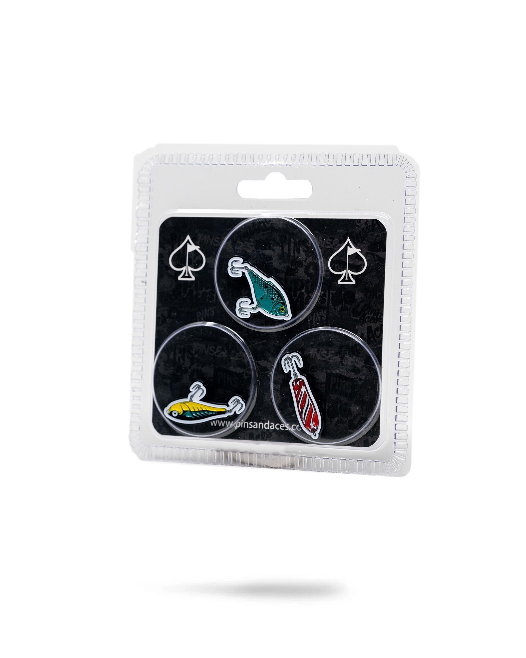 Pins and Aces Fishing Lures Ball Markers - 3 Pack — main product shot