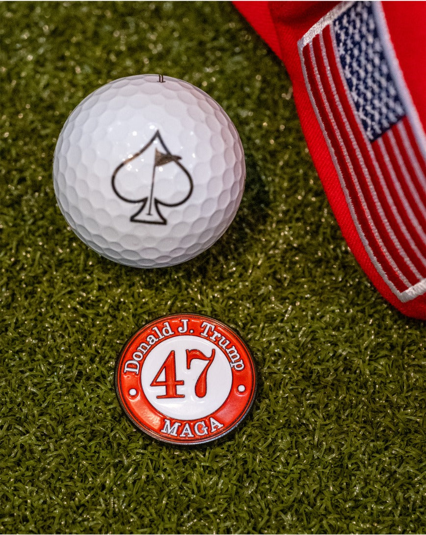 Pins and Aces 47 Ball Marker — back view
