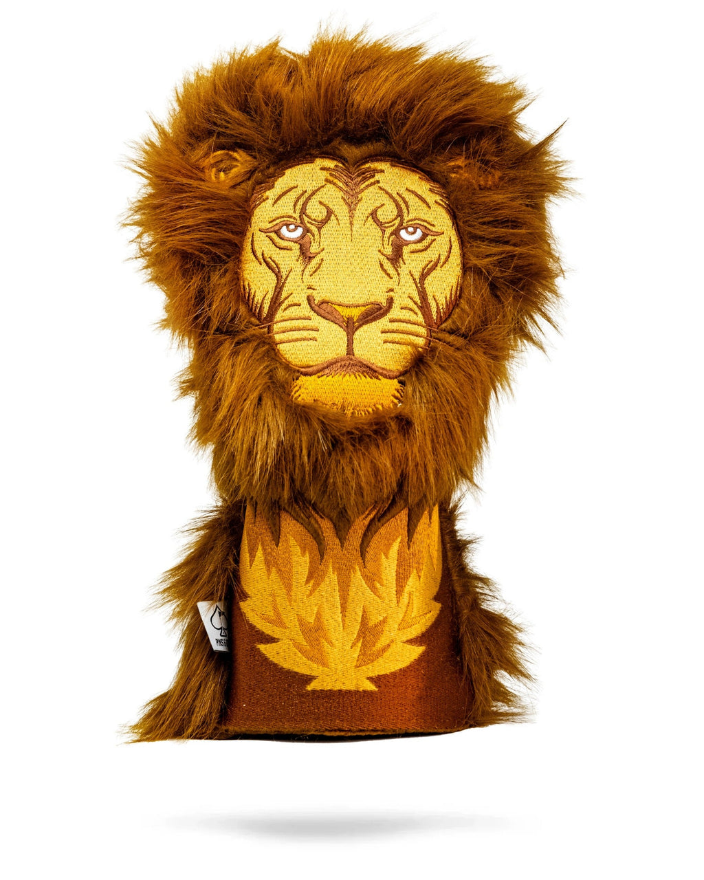 Pins and Aces Lion Driver Cover — detail close-up