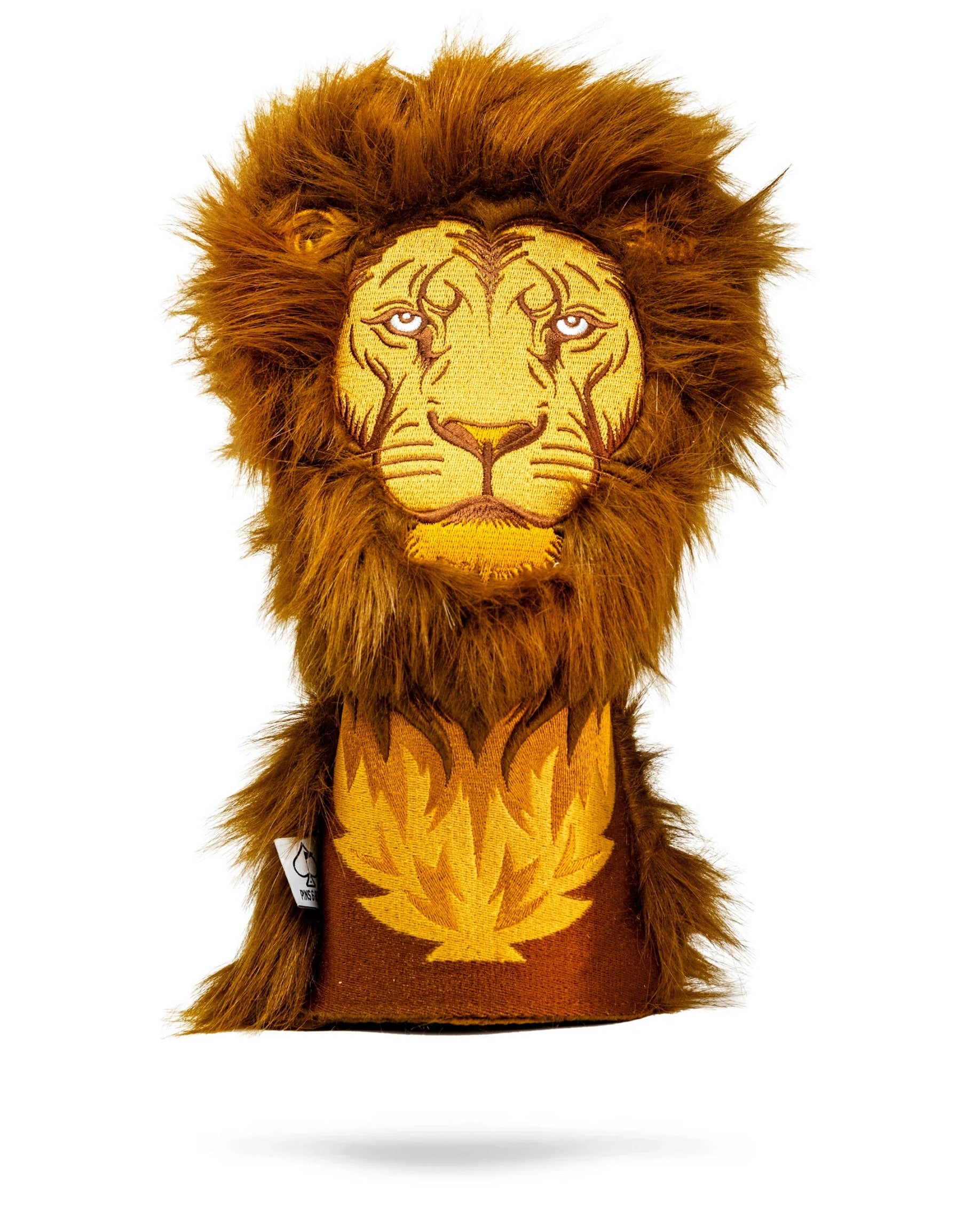 Pins and Aces Lion Driver Cover — detail close-up