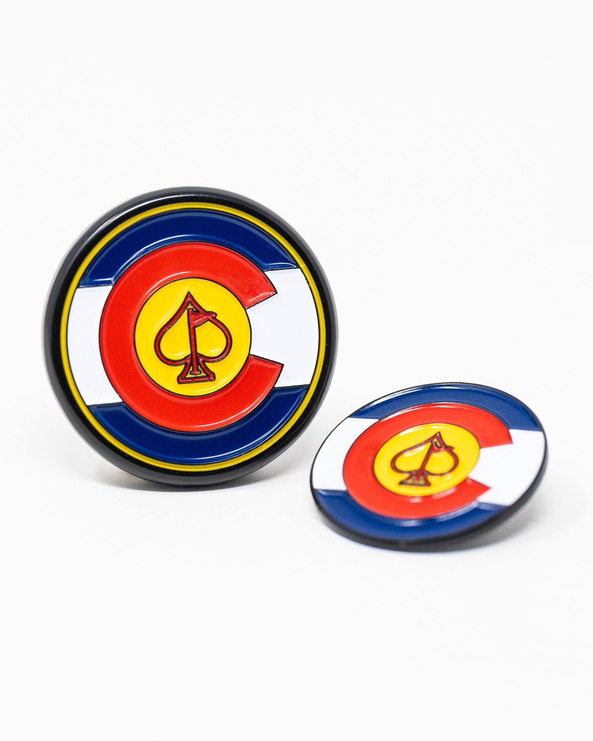 Pins and Aces Pop Out Medallion Ball Marker - Colorado — alternative angle