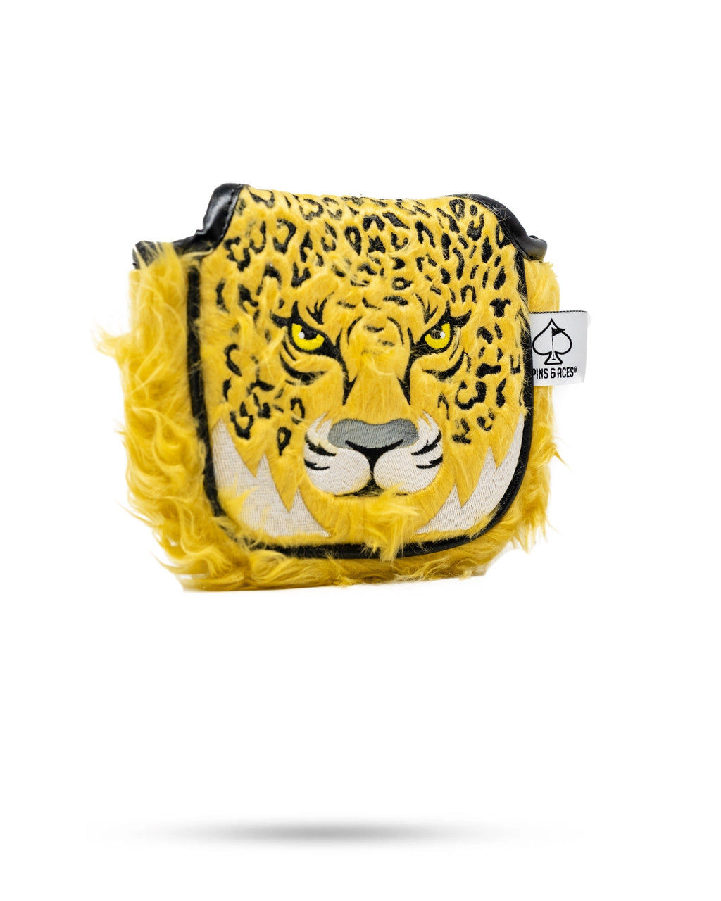 Pins and Aces Leopard - Mallet Putter Cover — detail close-up