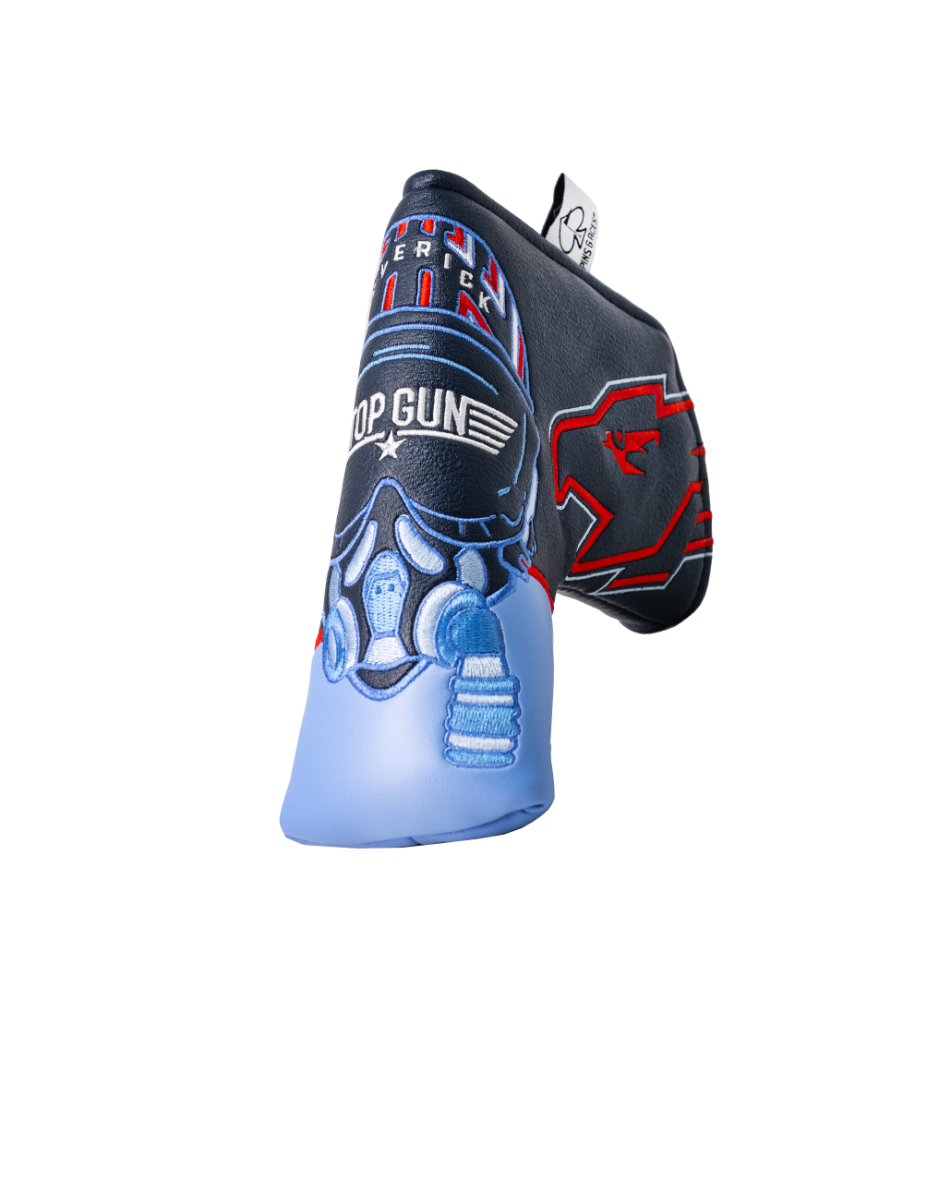 Pins and Aces Top Gun - Maverick Blade Headcover — detail close-up