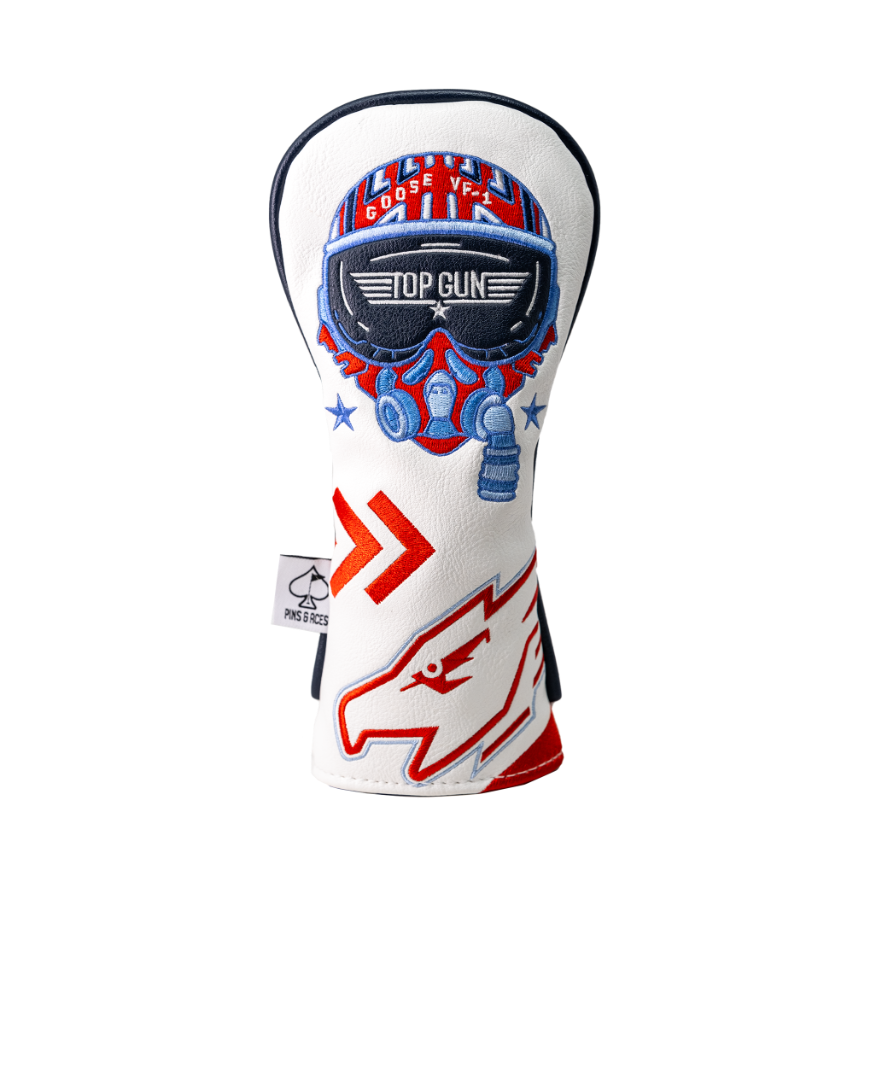 Pins and Aces Top Gun - Goose Hybrid Headcover — detail close-up