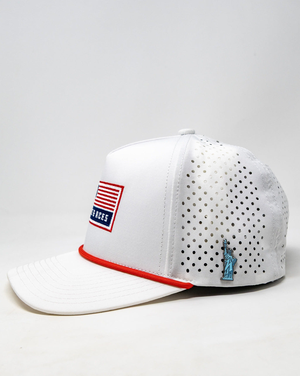 Pins and Aces Perforated Rope Hat - USA — back view