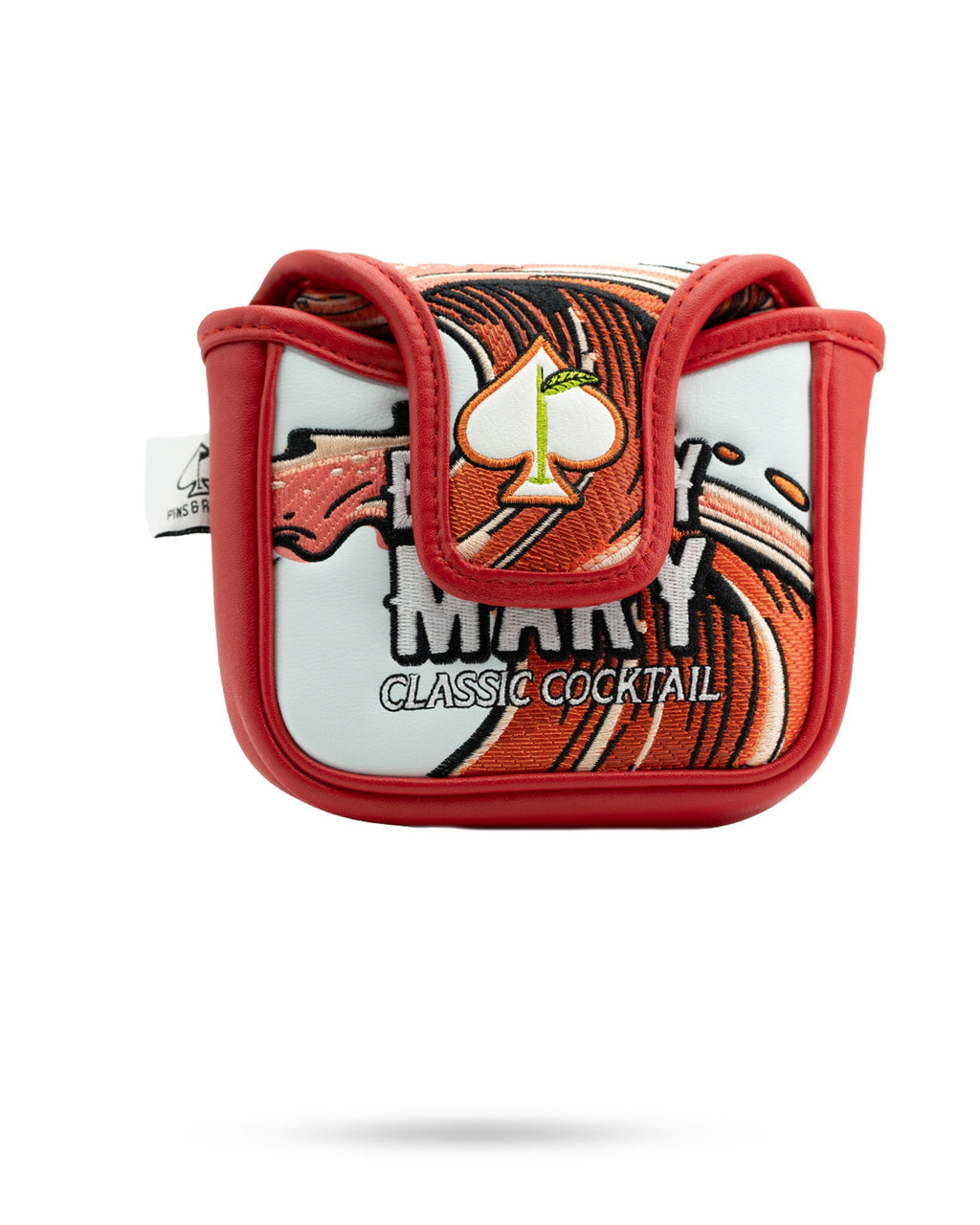 Pins and Aces Bloody Mary - Mallet Putter Cover — detail close-up