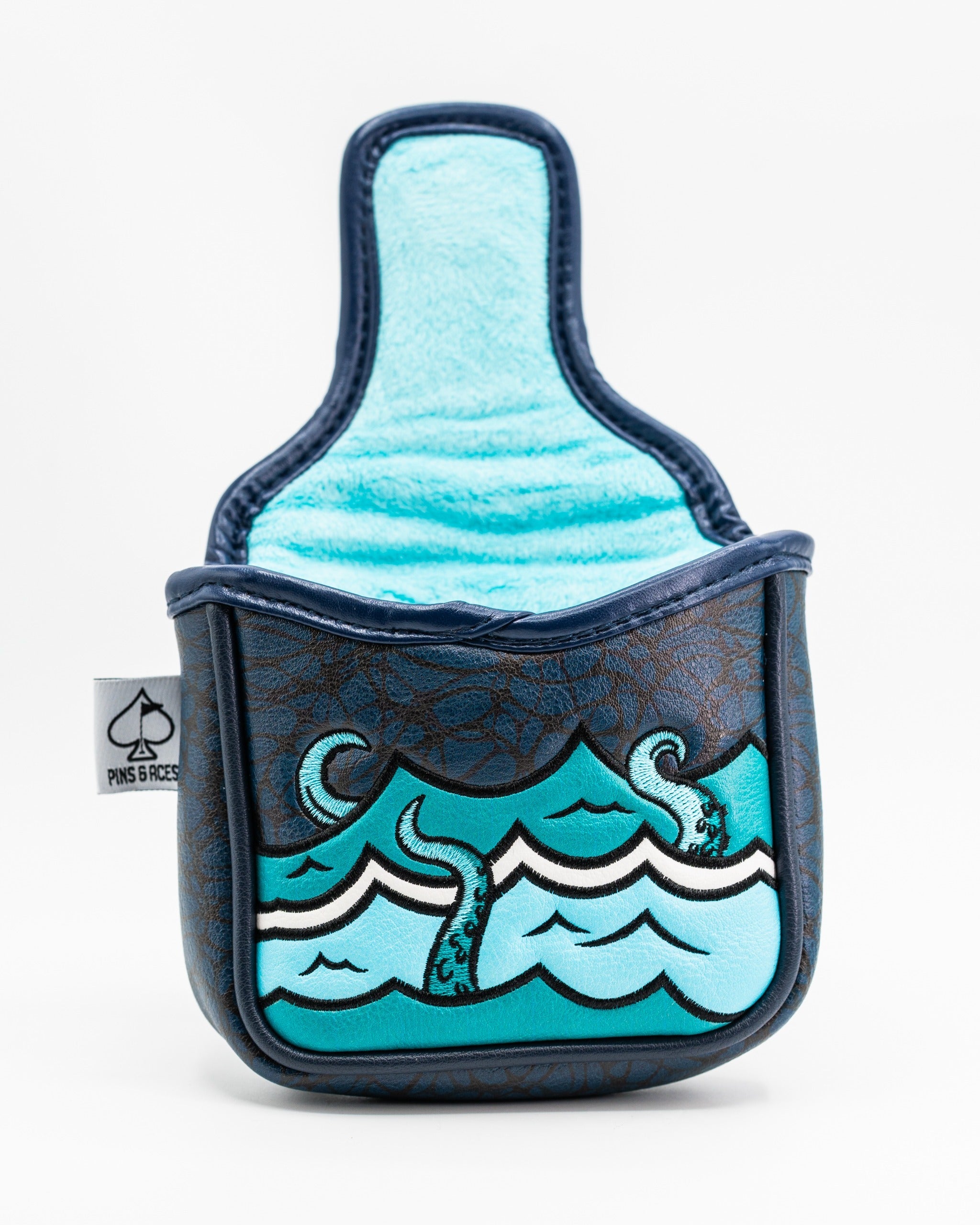 Pins and Aces Kraken - Mallet Putter Cover — side view